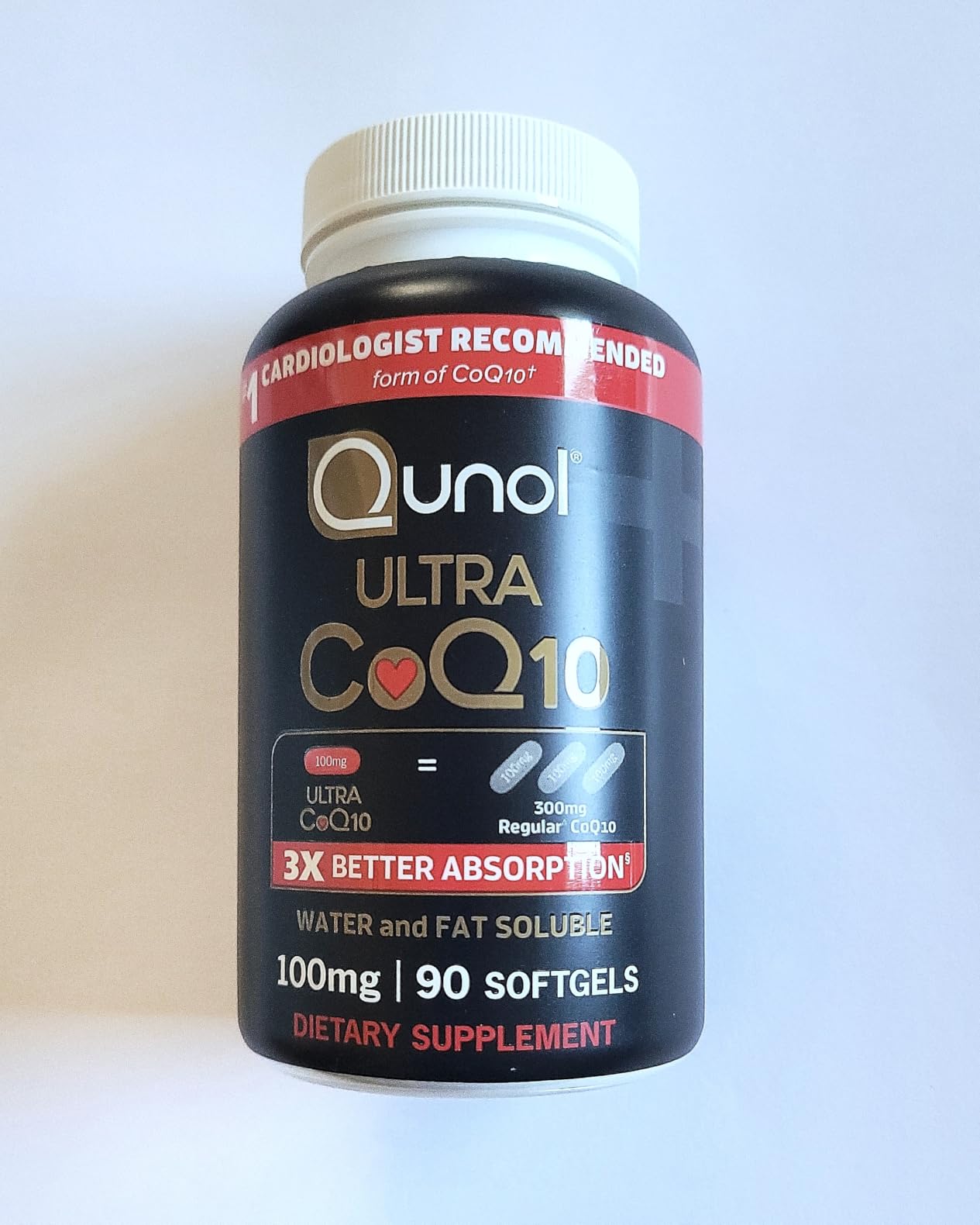 Qunol Ultra CoQ10 100mg, 3X Better Absorption, Antioxidant, 90 Softgels | #1 Cardiologist Recommended Supplement for Heart Health, Coenzyme Q10 Supplement to support Vascular Health & Cellular Energy customer photo 2