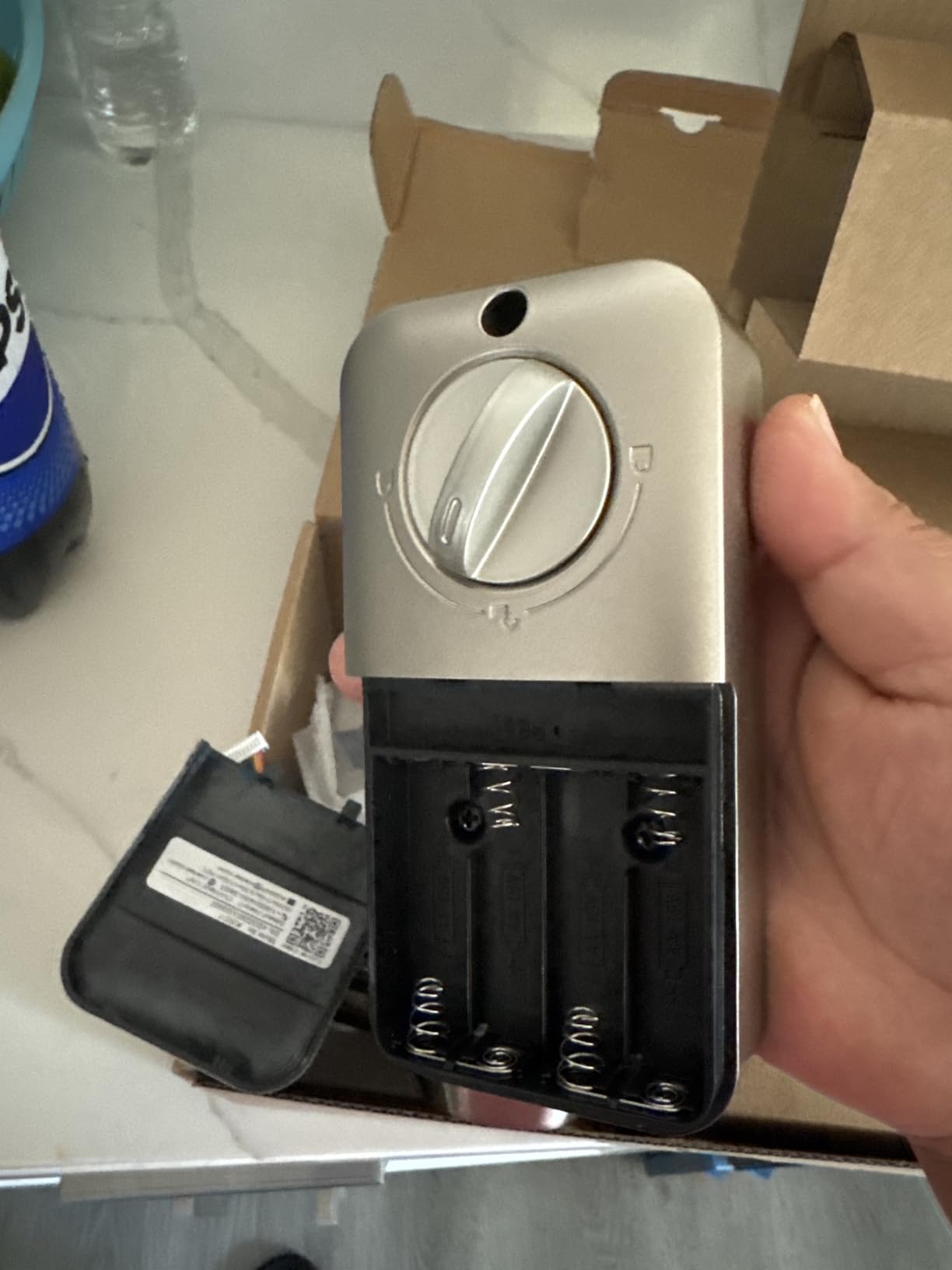 Veise KS01B Keypad Door Lock with 2 Lever Handles Set, Satin Nickel customer photo 1