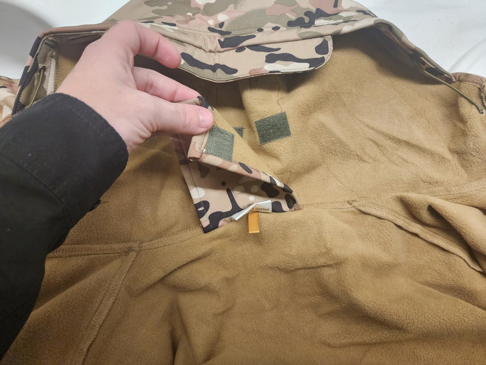 ReFire Gear Men's Soft Shell Military Tactical Jacket Outdoor Camouflage Hunting Fleece Hooded Coat customer photo 2