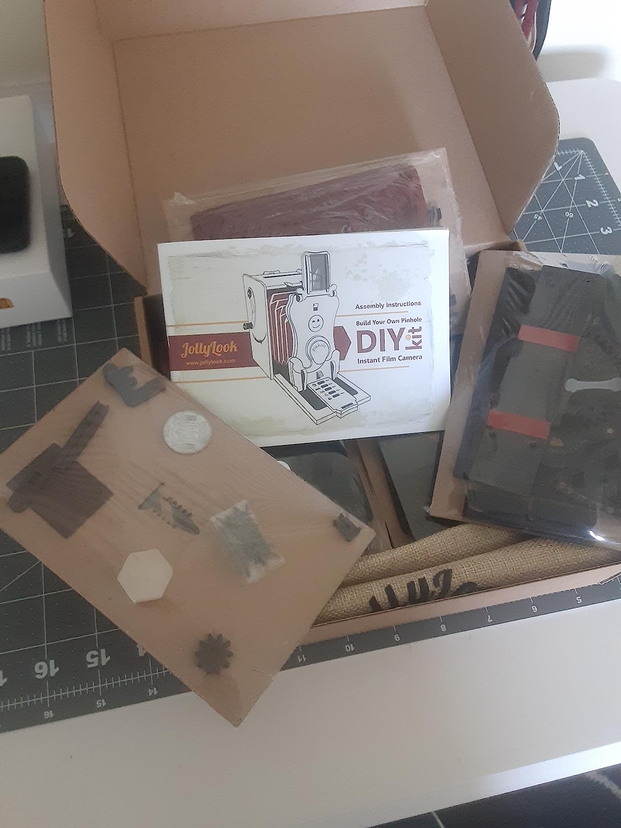 Jollylook Pinhole Instant Film Camera Building Set - 3D Wooden Puzzle for Adults - Retro Vintage Steampunk Mechanical Wood Model to Build - Compatible with Instax Mini Film (Not Included) customer photo 2