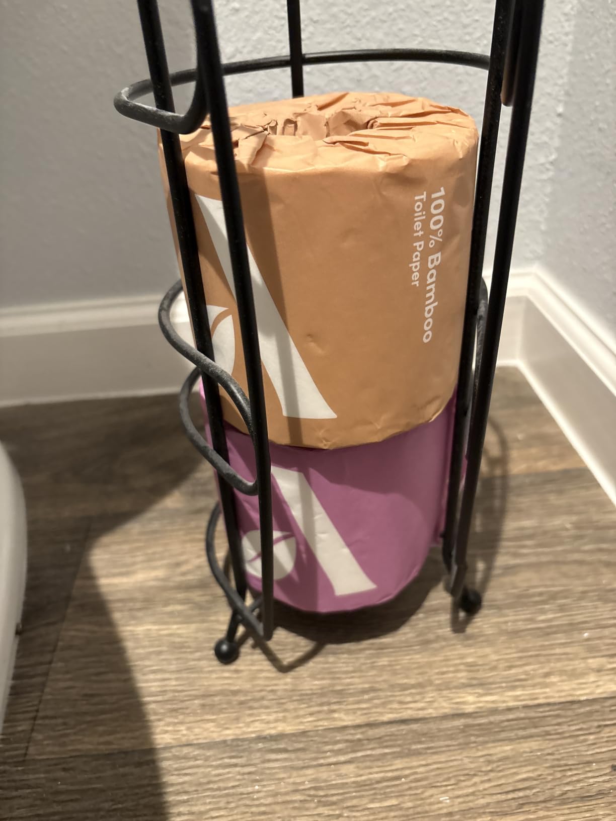 Amazon Aware 3-ply Bamboo Toilet Paper, Unscented, 12 Rolls, 350 Sheets per roll, Total 4200 Sheets, Plastic-Free customer photo 2