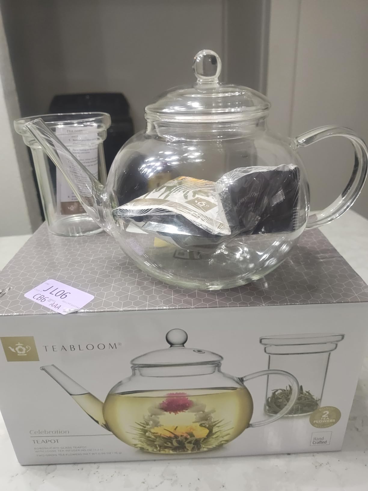 Teabloom Stovetop & Microwave Safe Glass Teapot with Removable Loose Tea Glass Infuser - 2-in-1 Tea Kettle customer photo 2