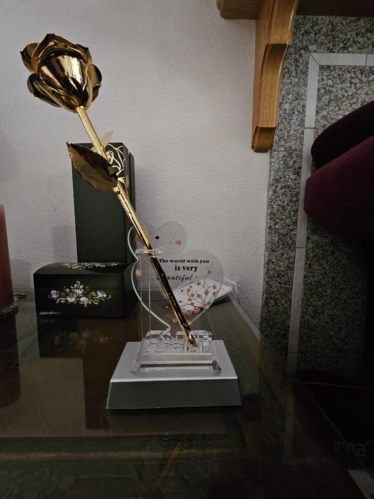 Anthonic Gold Dipped Rose Real 24K Gold Rose, Genuine One of a Kind Rose Hand Dipped in 24K Golden Roses customer photo 1