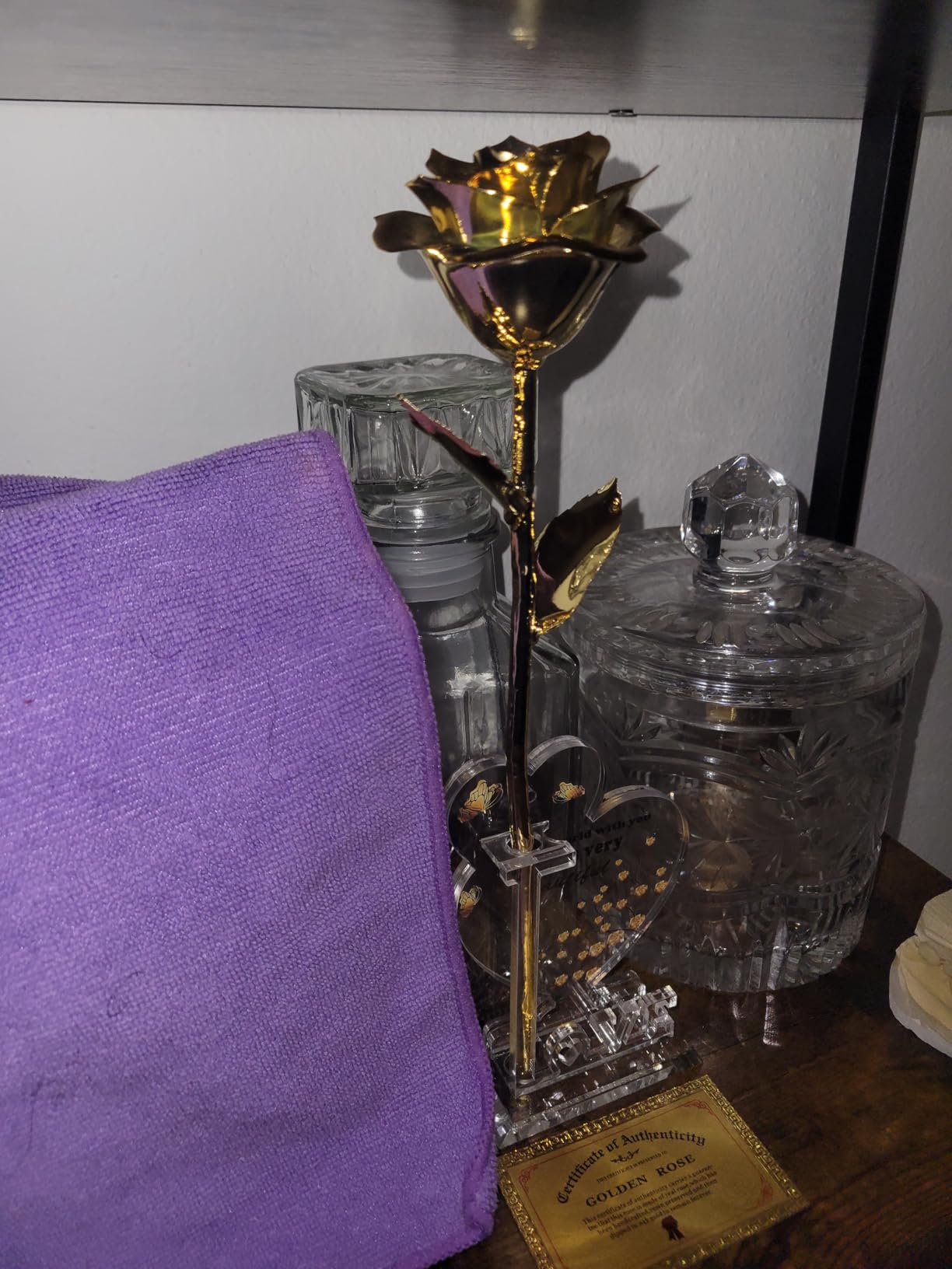 Anthonic Gold Dipped Rose Real 24K Gold Rose, Genuine One of a Kind Rose Hand Dipped in 24K Golden Roses customer photo 2