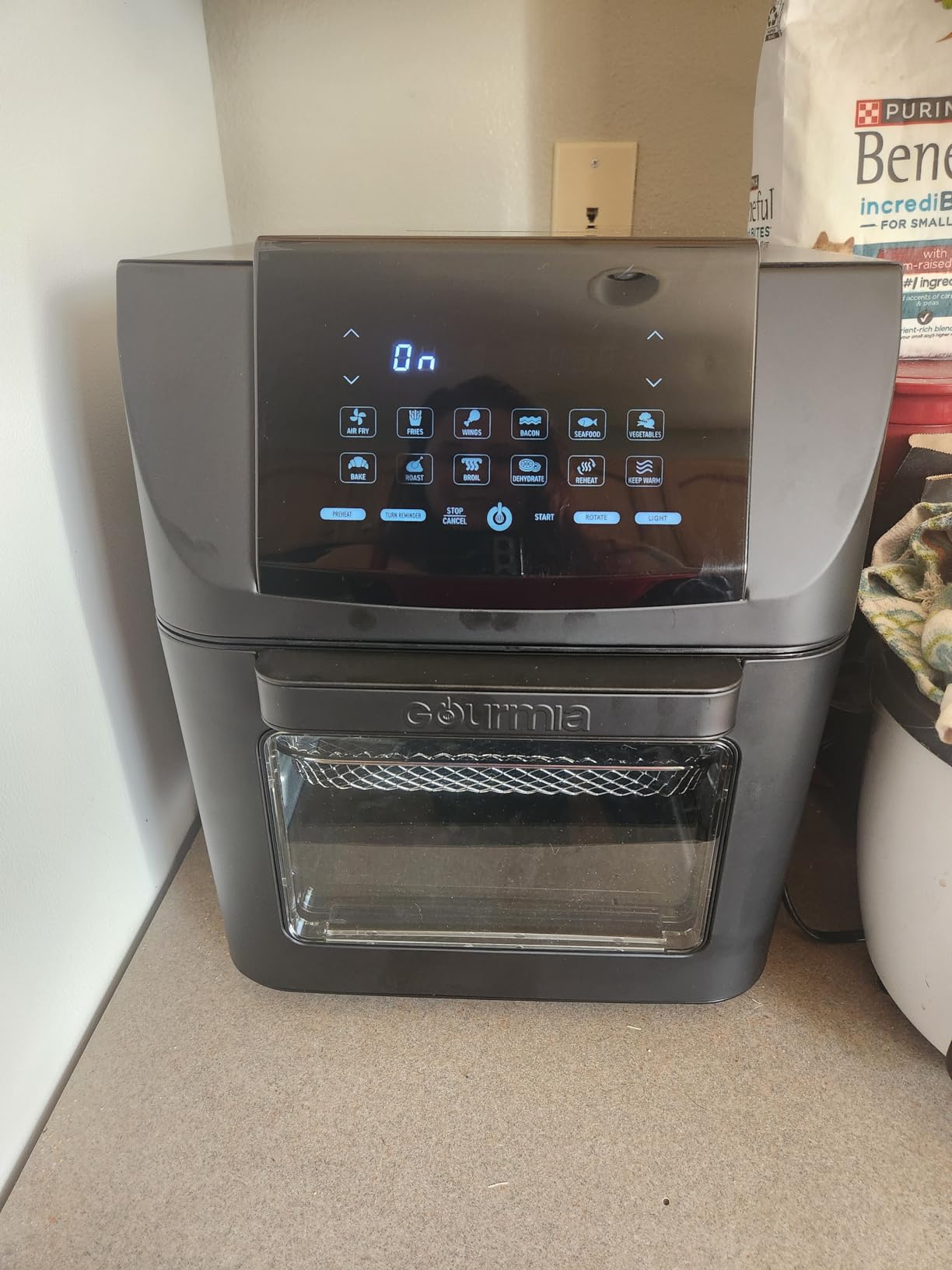 Gourmia Air Fryer - 14 Qt Rotisserie Oven with Window, Stainless Steel | Digital Display, 12 Presets, Air Fry, Dehydrate, Adjustable Temperature, Dishwasher Safe Baskets, Includes Rotisserie Tools customer photo 2