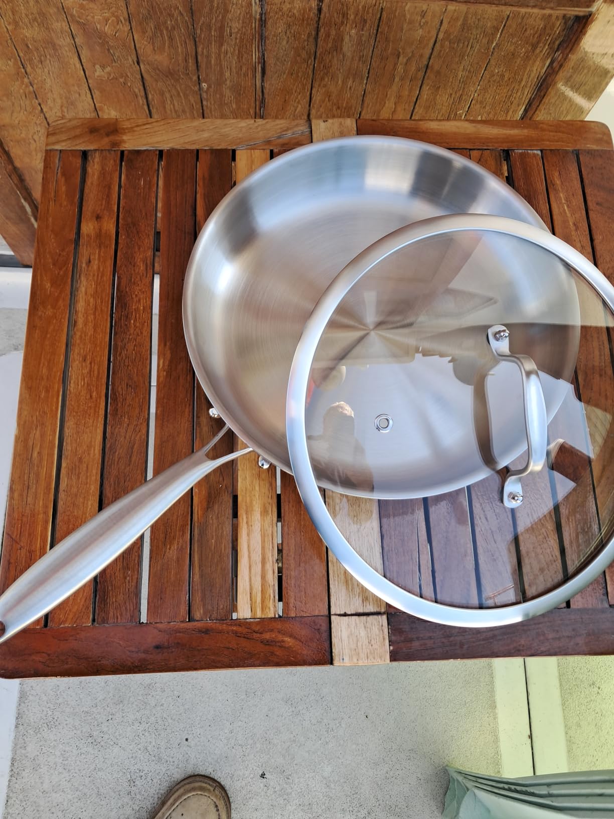 DELARLO Tri-Ply Stainless Steel Pan, 18/10, 12