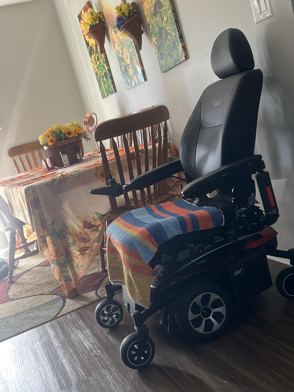 Pride Mobility Jazzy Air 2 Group 2 Power Chair with U-1 Batteries, Mid Wheel Drive, Motorized Electric Wheelchair for Adults, 300 lbs. WC, Up to 4 MPH, 16.8 Miles Range Per Charge customer photo 1