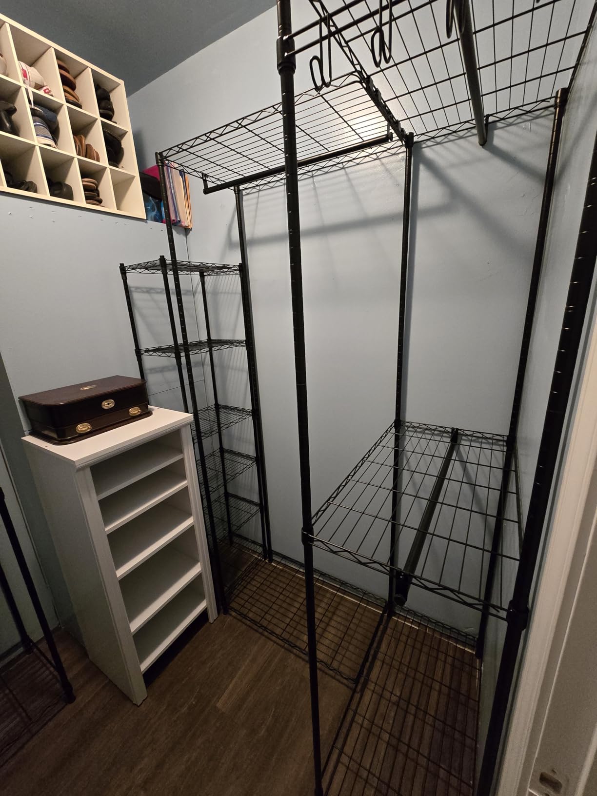 VIPEK L4 Clothing Rack for Hanging Clothes Heavy Duty Closet for Corner | L Shaped Closet System, Multiple Hanging Rods, Adjustable Wire Shelving/Side Hooks, Load 810lbs for Walk-in Closet, Black customer photo 2