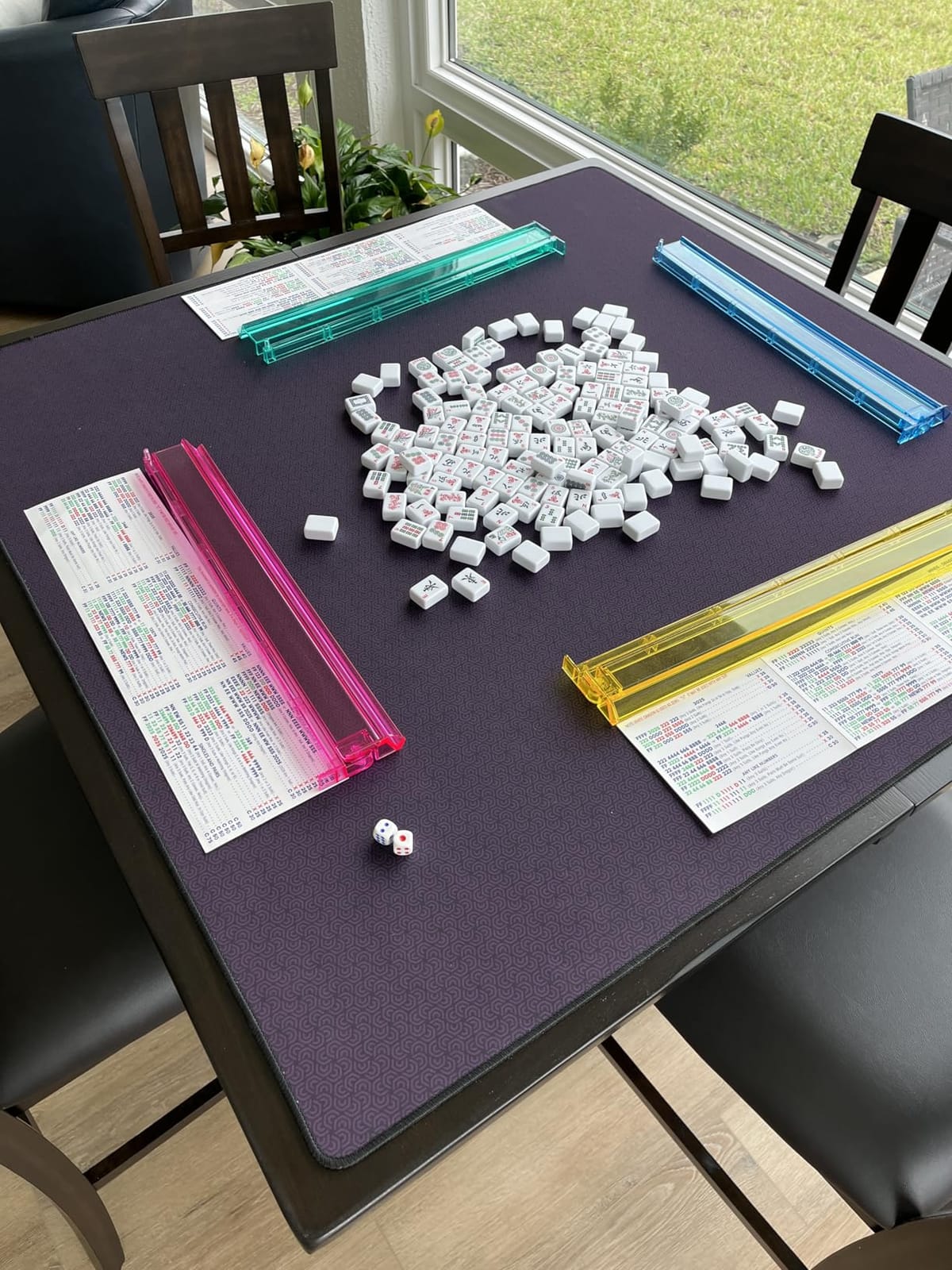 Board Game Mat 36 x 48 nches, Table Cover for Mahjong, Poker, Playing Cards, Tile Games, Dominoes, and RPG - Neoprene Gaming Playmat (Black, 36 x 48 Inches) customer photo 1