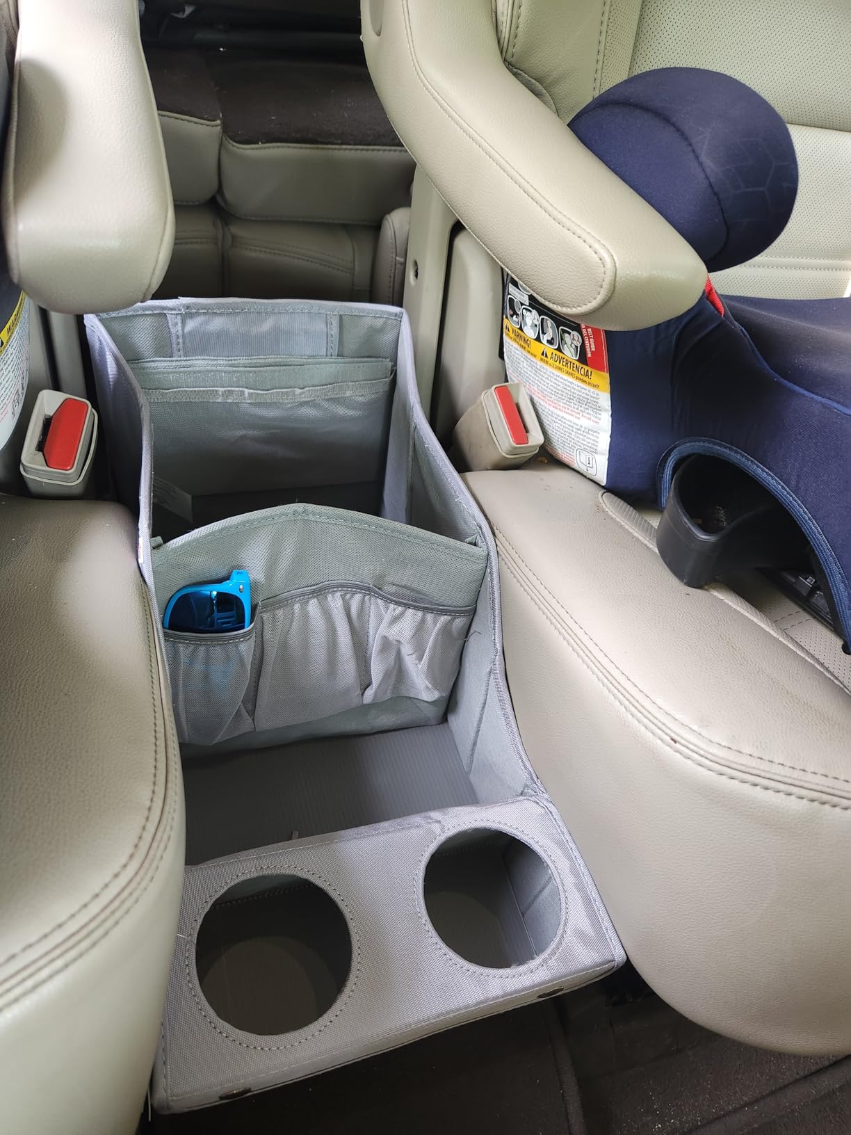 MULISOFT Car Backseat Organizer with 11 Compartments & 2 Cup Holders, Black customer photo 1