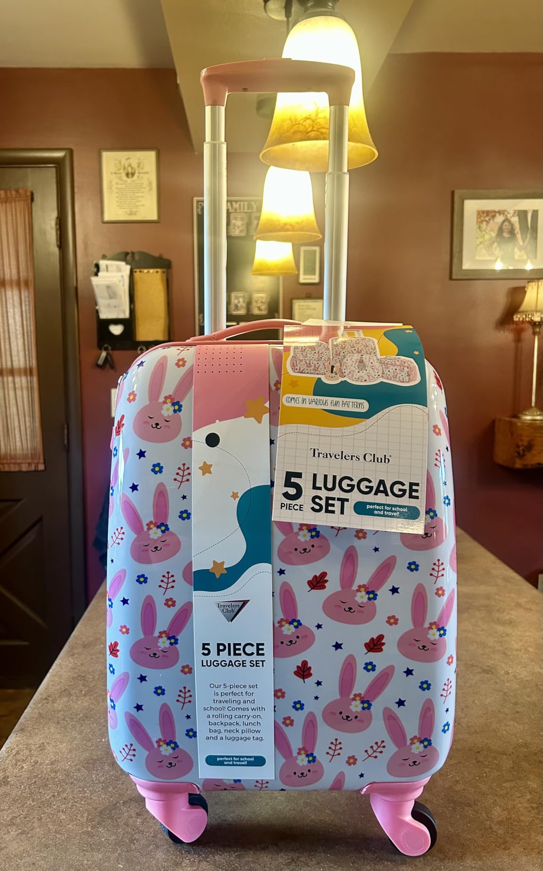 Travelers Club 5 Piece Kids' Luggage Set, Butterfly customer photo 1