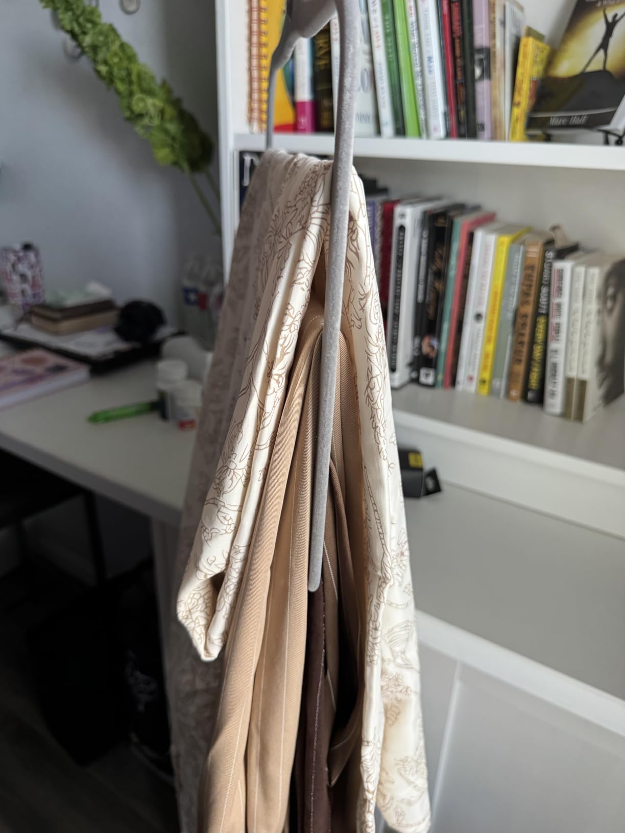 Closet Organizers and Storage,3 Pack Organization and Storage Pants-Hangers-Space-Saving,Velvet Hanger for Dorm Room for College Students Girls Boys Guys Hanging Jean Scarf customer photo 1