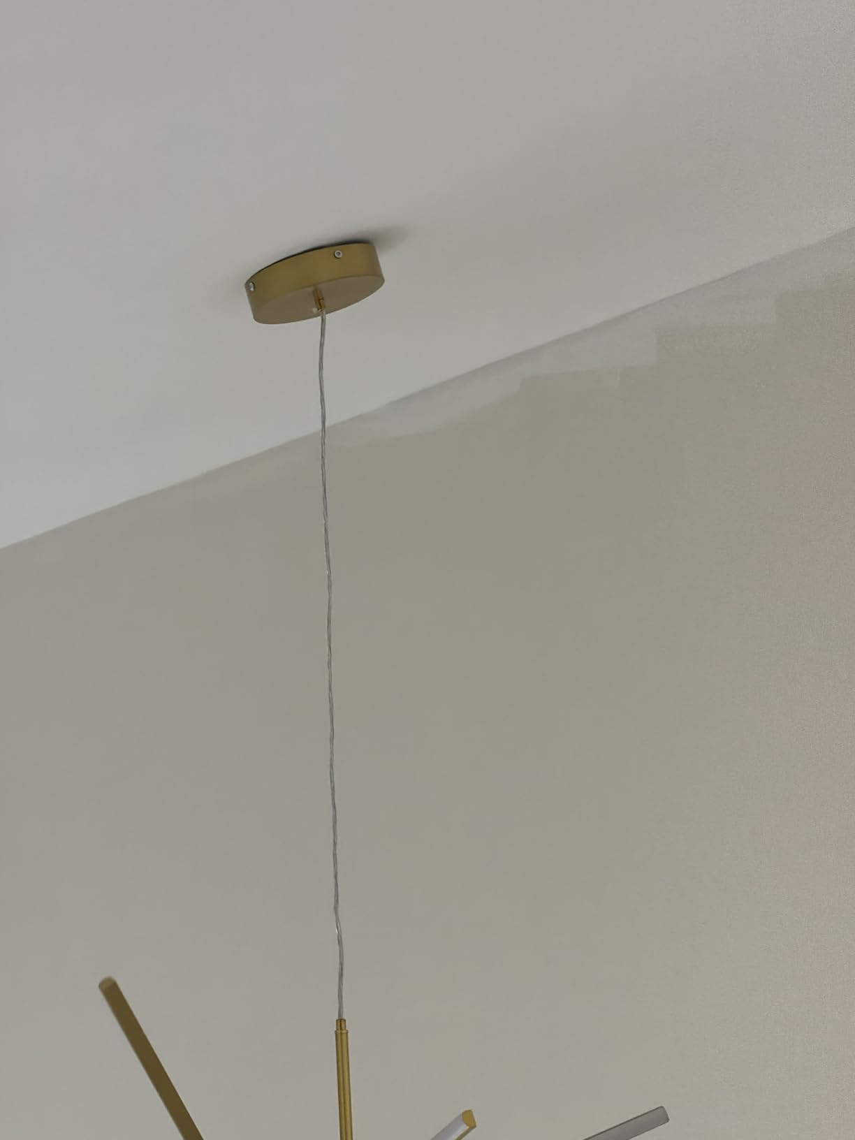 Modern Sputnik Chandelier Ceiling 82W LED Gold Pendant Light Embedded Mount Chandeliers Dining Room Light Fixtures Over Table Dimmable with Remote Control for Living Room Kitchen Bedroom 31.5 inches customer photo 1