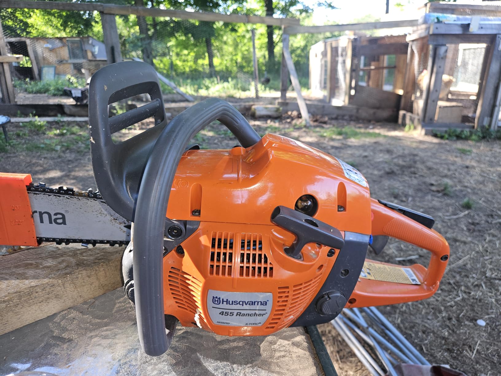 Husqvarna 455 Rancher Gas Chainsaw, 55-cc 3.5-HP, 2-Cycle X-Torq Engine, 20 Inch Chainsaw with Automatic Oiler, For Wood Cutting, Tree Trimming and Land Clearing customer photo 1