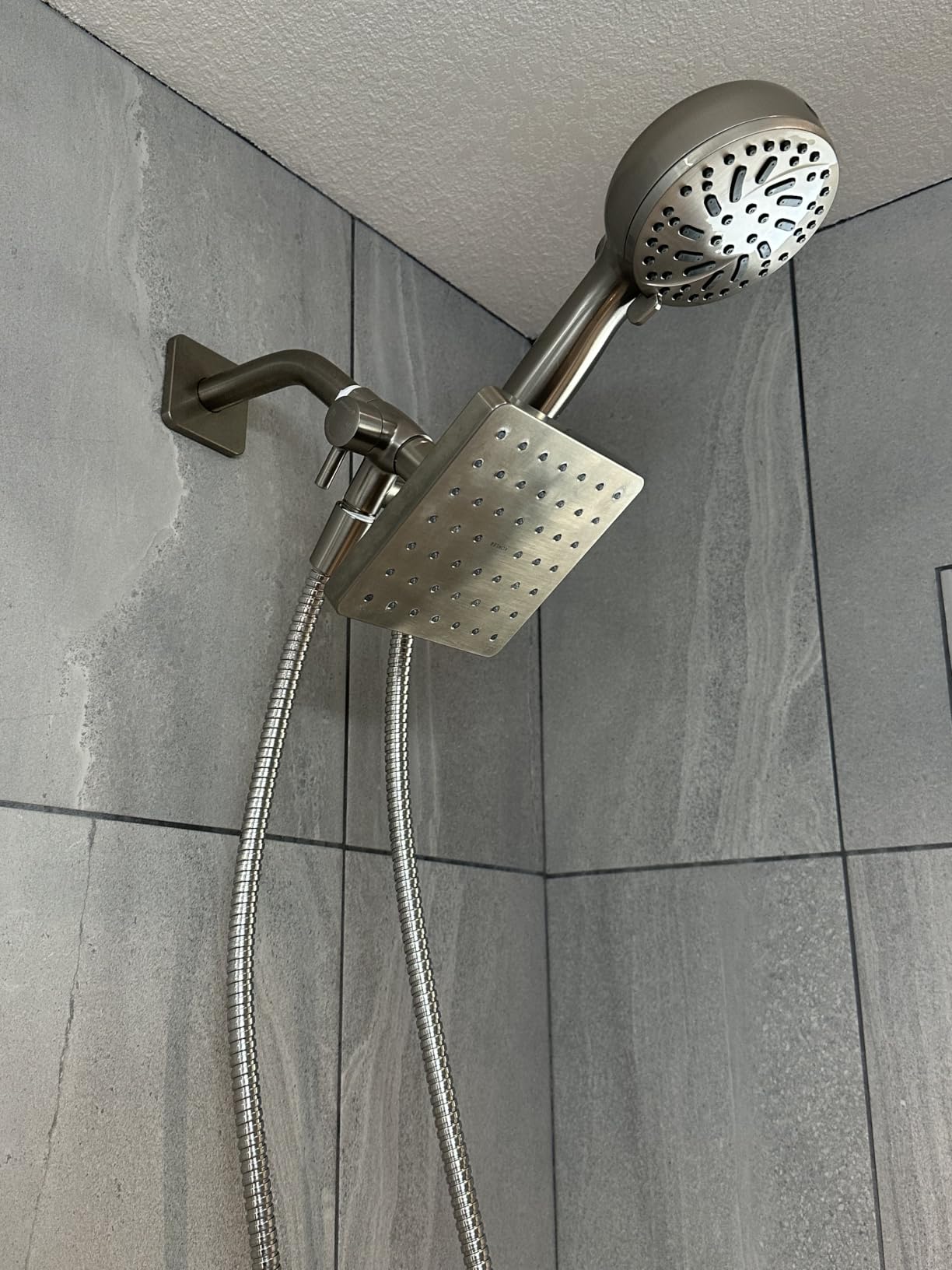 Delta Faucet ProClean Brushed Nickel Shower Head with Handheld, Showerhead with High Pressure Spray, Handheld Shower Head, 6 Spray Settings, SpotShield Brushed Nickel 75740SN customer photo 2