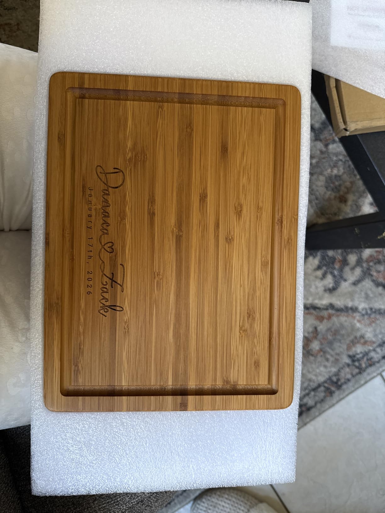 Personalized Wood Engraved Cutting Board - Valentines Day Gift for Her - Unique Present for Wedding, Anniversary, Housewarming, Birthday, Holiday, or Romantic Gift Idea for Friends, Family, Mom, Dad customer photo 2