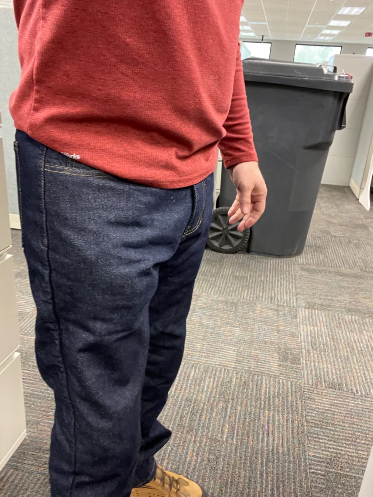 WICKED STOCK Men's Riding Pants with CE LEVEL2 Armor - Dark Blue customer photo 2