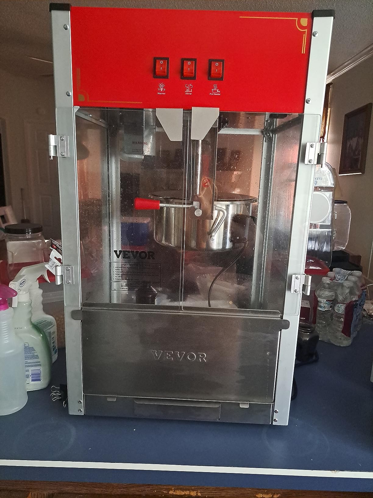 VEVOR Commercial Popcorn Machine, 12 Oz Kettle, 1440W Countertop Popcorn Maker for 80 Cups per Batch, Theater Style Popper with 3-Switch Control customer photo 1