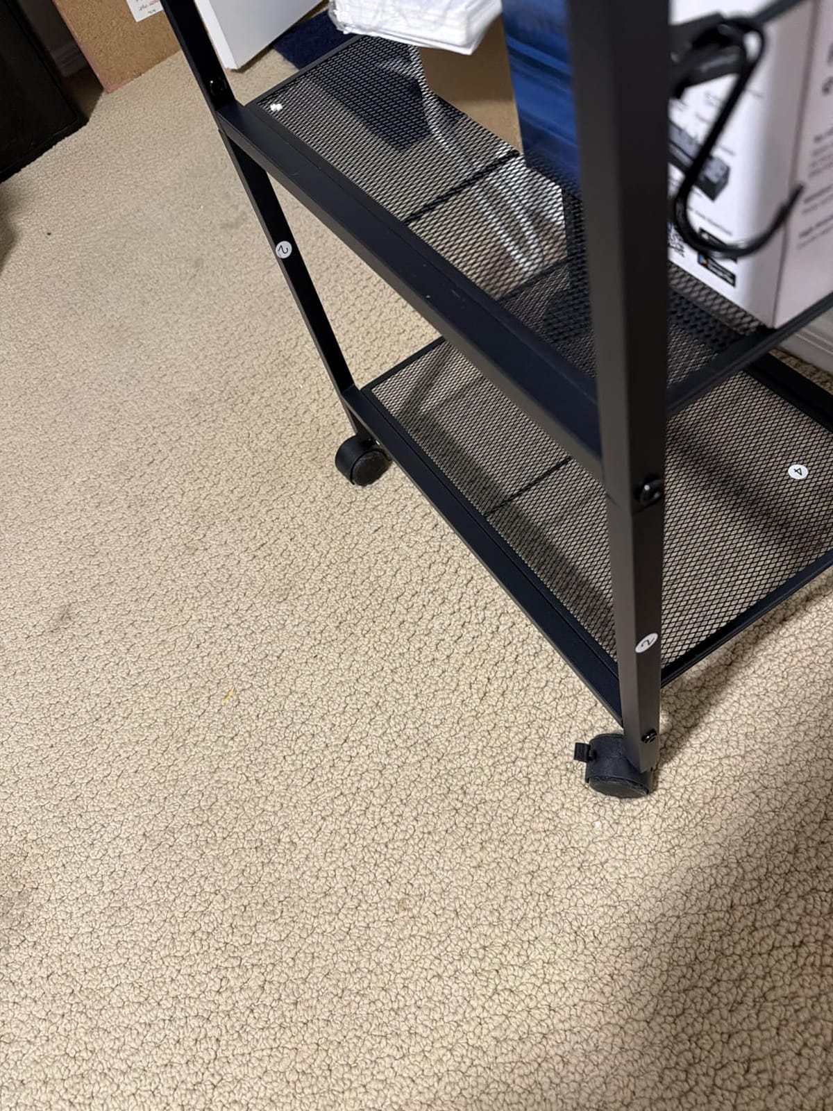 HOOBRO Industrial Printer Stand, 3-Tier Mobile Printer Table, Rolling Cart with Power Outlets and USB Ports, Home Printer Stand with 2 Hooks, Rustic Brown BF22UPS01 customer photo 2