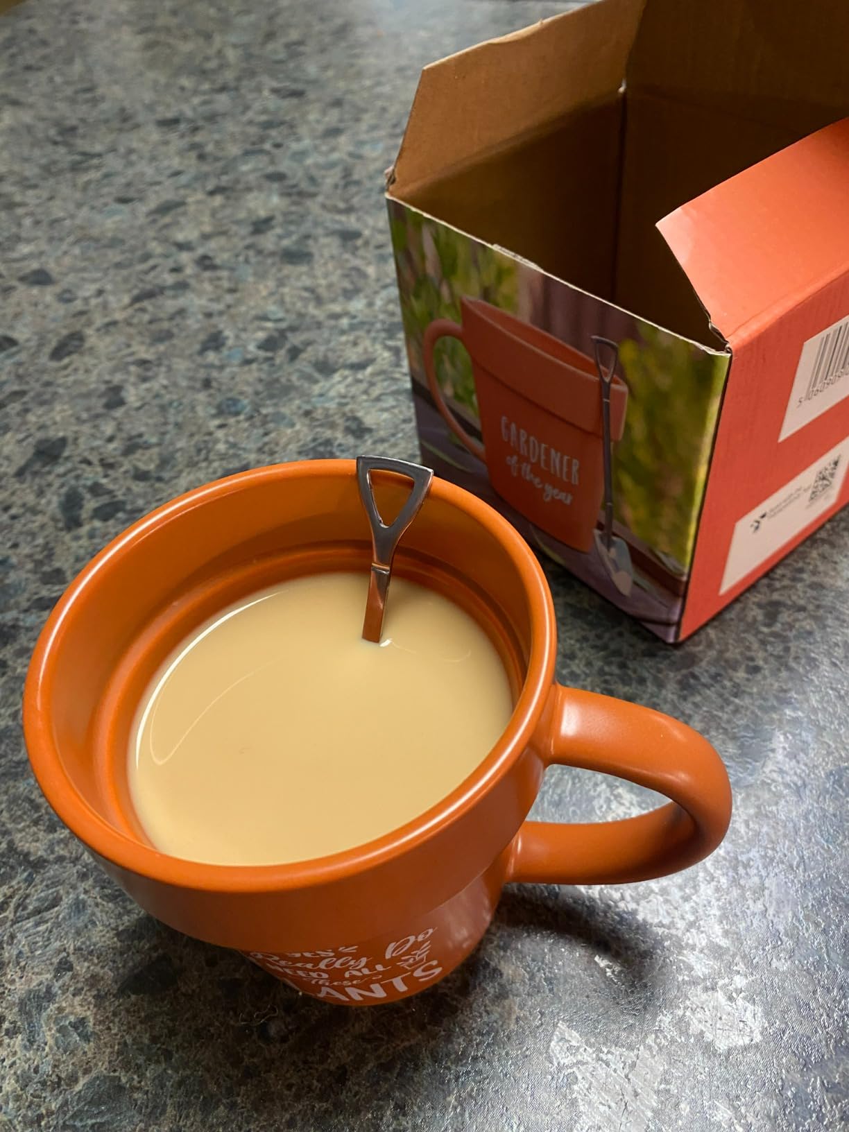 VELENTI Gardener Coffee Mug Gift - Funny Plant Pot Mug with Shovel Spoon customer photo 1