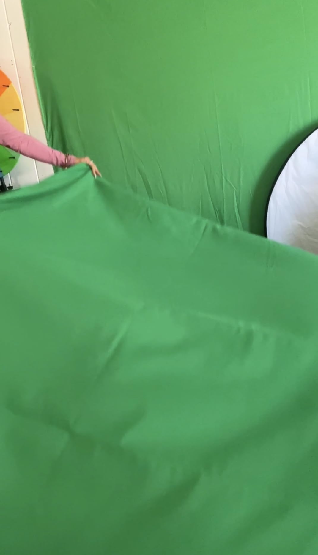Green Screen Backdrop 10x10 ft, Chroma Key Greenscreen Background for Streaming, Zoom, Photography and Video, Thick Polyester Fabric Cloth Sheet customer photo 1