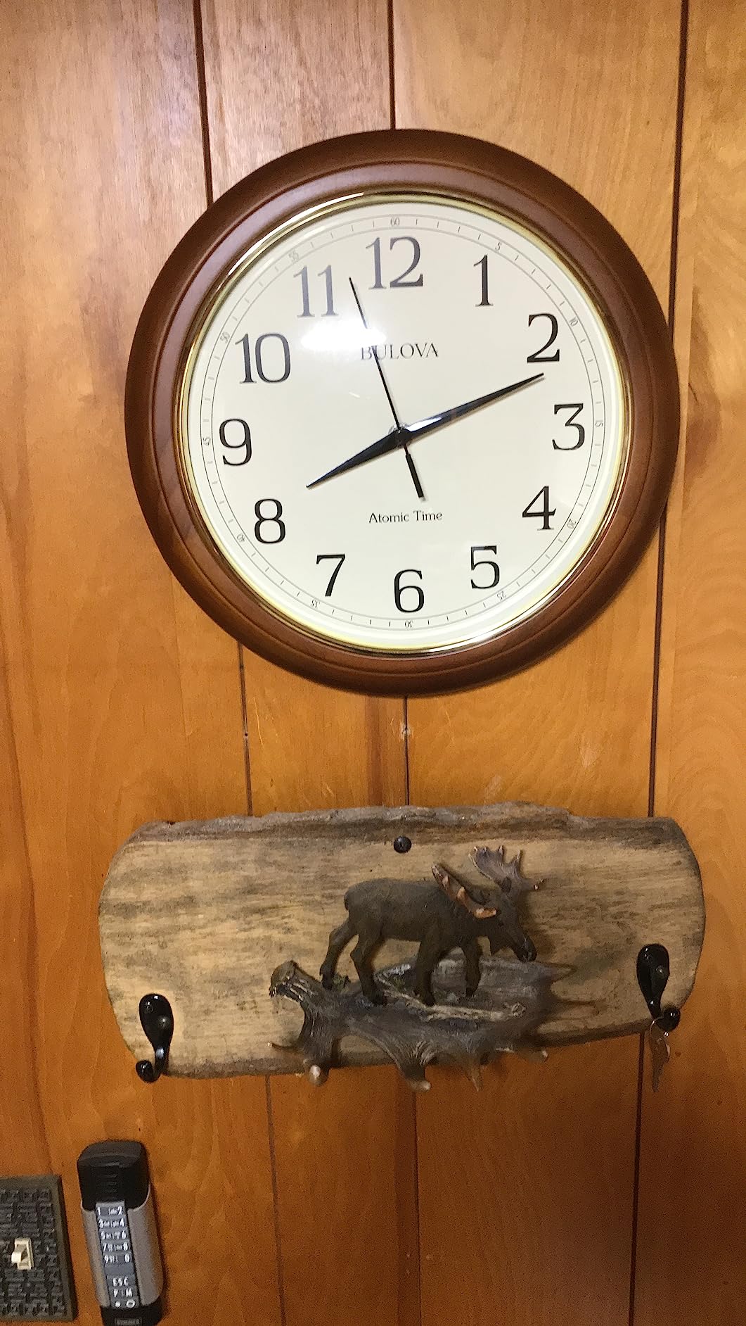 Bulova Atomic Time 2 Analog Wall Clock C5004, 12.4