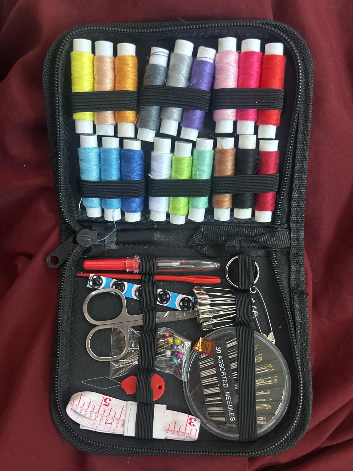 Coquimbo Sewing Kit for Adults, Christmas Stocking Stuffers for Teen Girls | Dorm Room Essentials, Sewing Supplies, Needle and Thread Kit, Portable for Travel, Emergency, Beginner (Black) customer photo 2