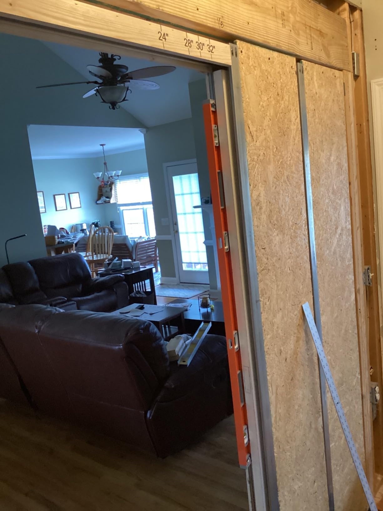 EaseLife 30x80in Pocket Door Frame Kit with Two-Way Soft Close Mechanism for 2X4 Studs Wall customer photo 1