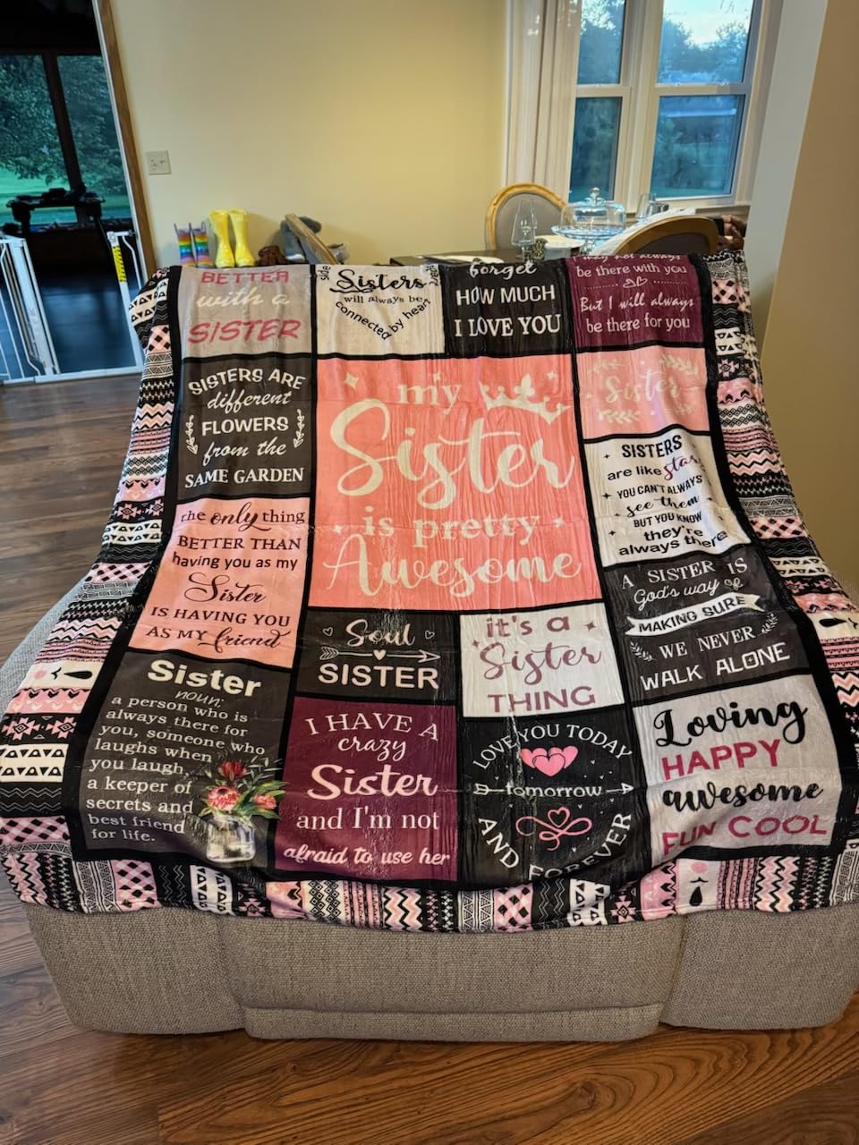 Ruvinzo Sister Gifts from Sis, Best Sister Ever Gift for Women, Birthday Gifts for Sisters, Sis Soft Throw Blanket 60