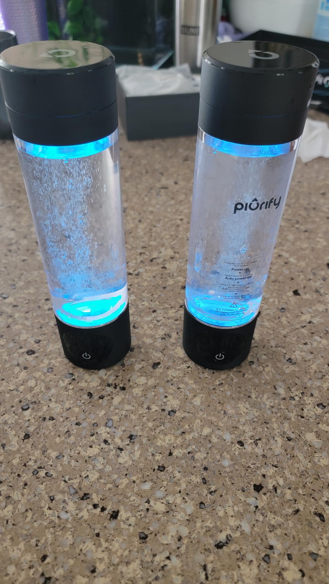 PIURIFY Hydrogen Water Bottle Generator | 6300+ PPB in 3 Cycles | 10 oz | Extended Warranty | USA Certified | SPE/PEM Tech | Portable | Black customer photo 1