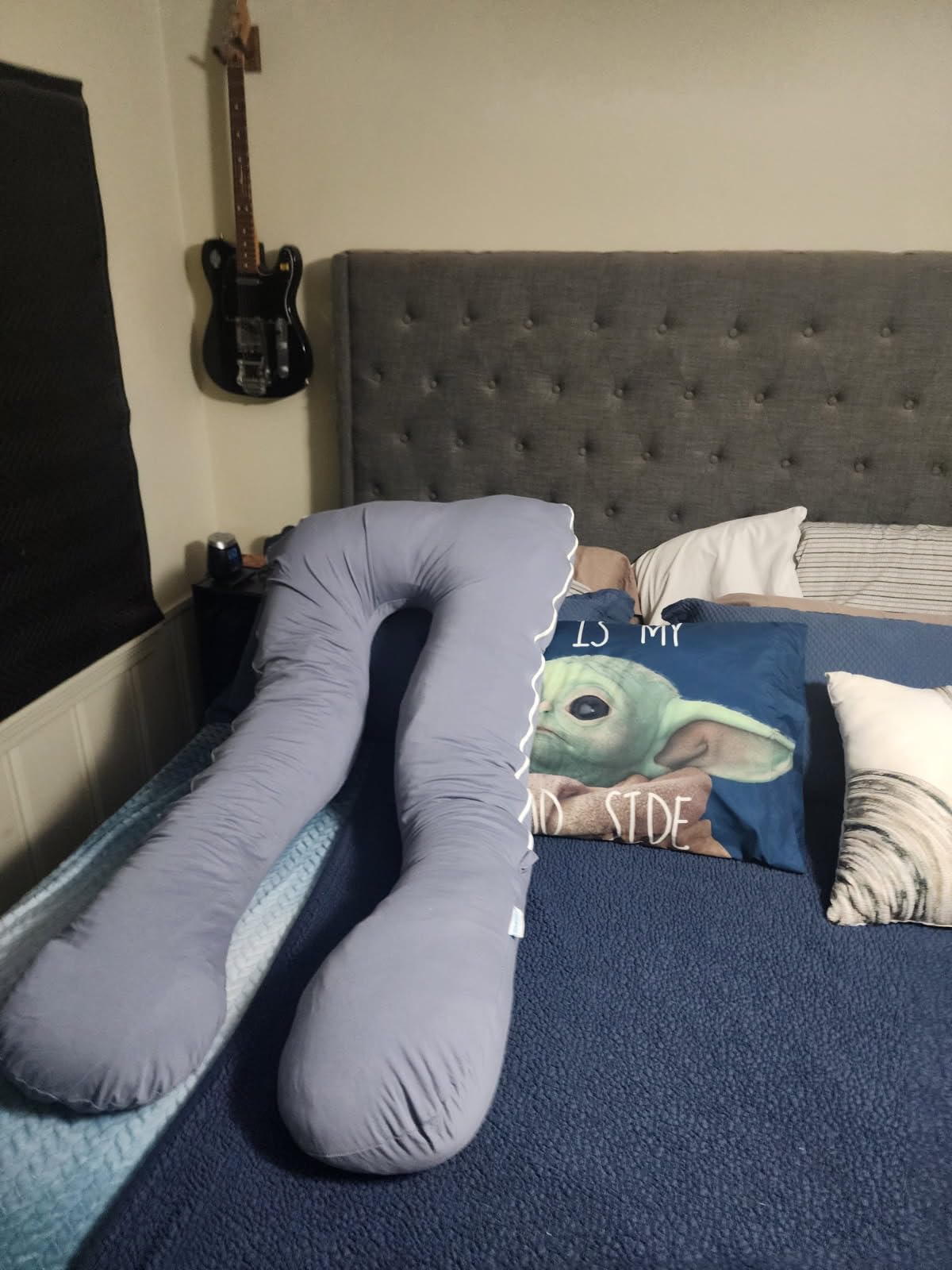 QUEEN ROSE Cooling Pregnancy Pillows, U Shaped Full Body Maternity Pillow for Pregnant Support, Rayon Derived from Bamboo, Buttery Soft, Super Breathable for Hot Sleeper, Green customer photo 1