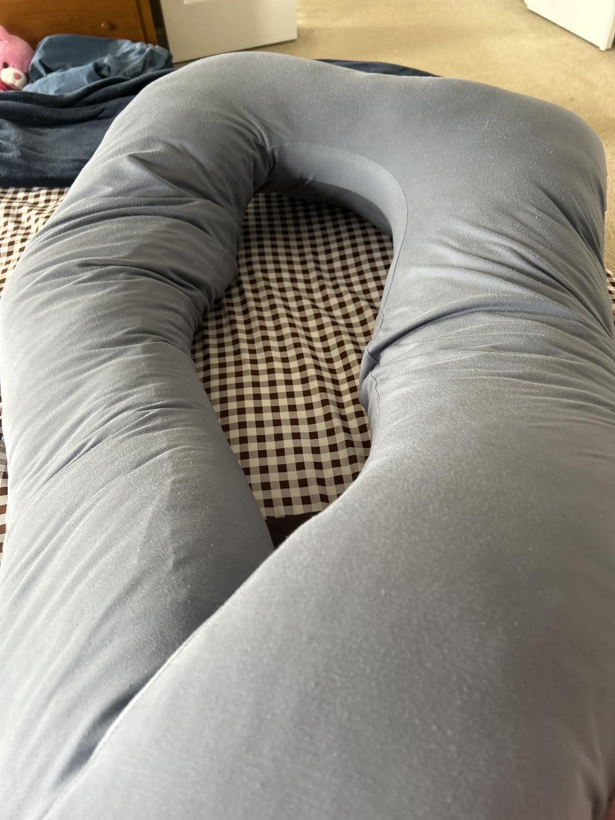 QUEEN ROSE Cooling Pregnancy Pillows, U Shaped Full Body Maternity Pillow for Pregnant Support, Rayon Derived from Bamboo, Buttery Soft, Super Breathable for Hot Sleeper, Green customer photo 2