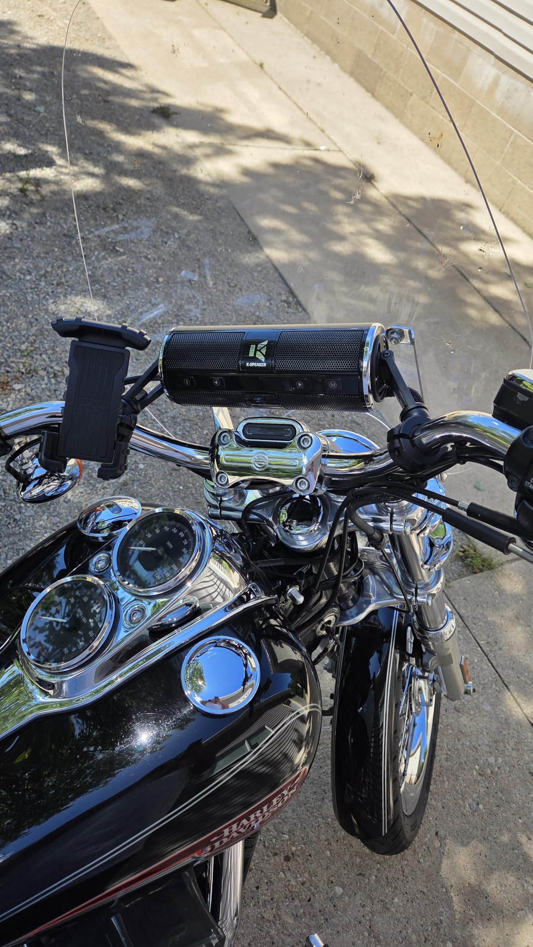 KSPEAKER Motorcycle Speakers Bluetooth Waterproof Radio Audio System Built-in Amplifier, Great for ATV, Scooter Bike, 12 Volt Vehicle, 3 Inch Metal Mp3 Player, K2ch customer photo 1
