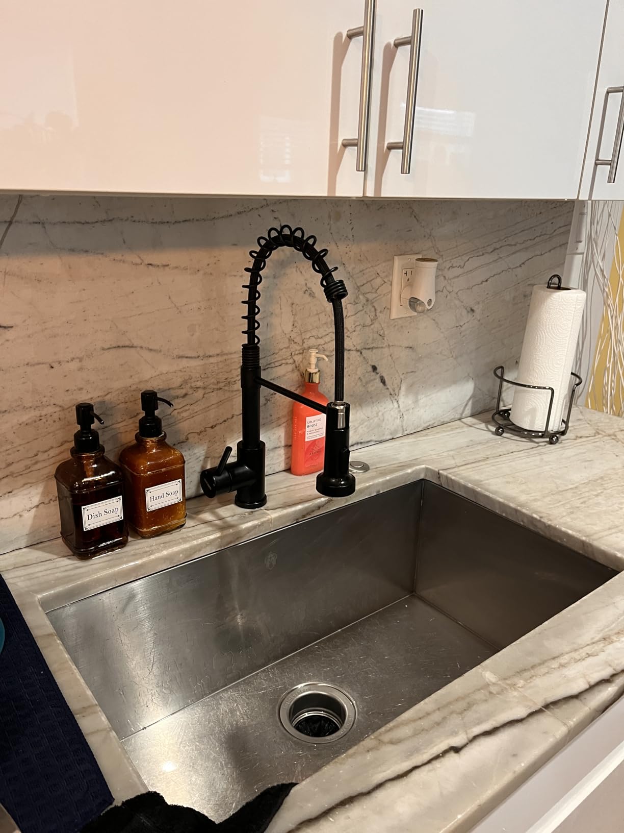 WEWE Touchless Kitchen Faucet, Brushed Nickel, Pull-Down, Single Handle | Soap Dispenser, 3 Modes Sprayer, 360 Swivel, SUS304, Fits 1- or 3-Hole Sinks, Ceramic Cartridge, Easy-Clean Nozzles customer photo 2