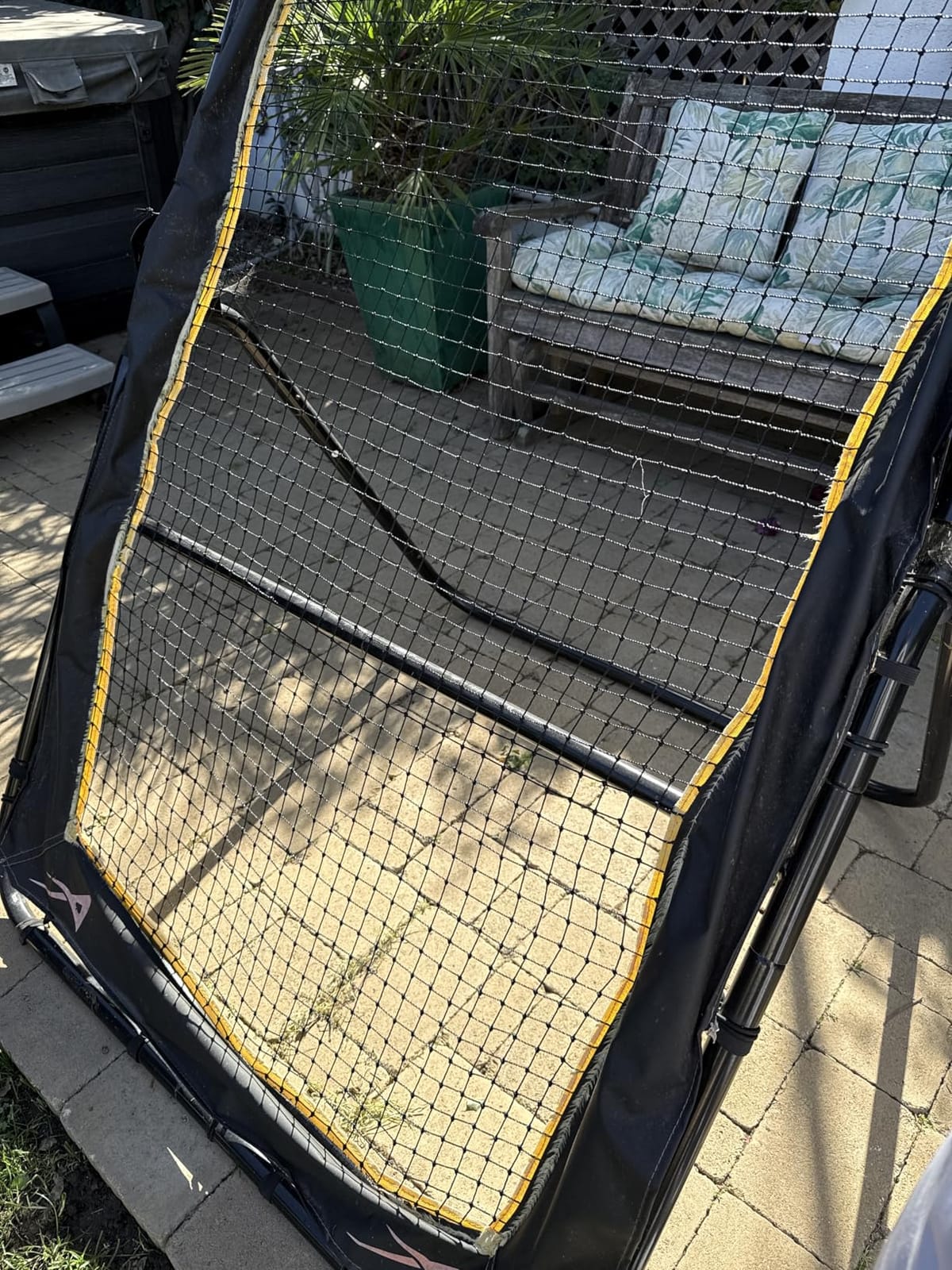 Lacrosse Rebounder for Backyard 4x6 Feet Baseball Rebounder Volleyball Rebounder - Lacrosse Ball Pitchback, Throwback, Bounce Back Training Wall [Carry Bag Included] customer photo 1