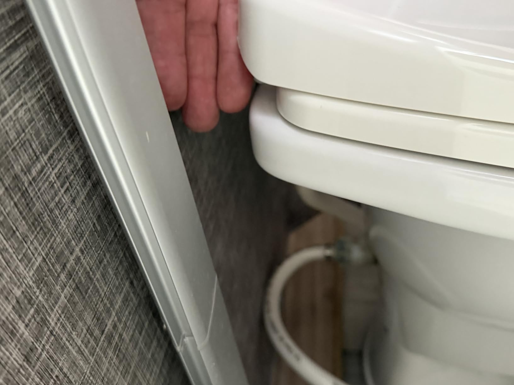 Dometic Model 410 Complete RV Toilet - Round Porcelain Bowl, Universal Fit & 2-Bolt Mount, 18
