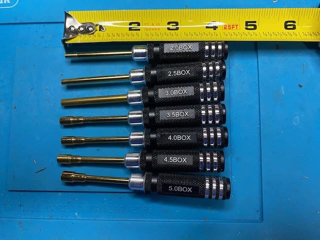 RC Tools Kit 7Pcs Hex Nut Screwdriver Set w/5.0/4.5/4.0/3.5/3.0/2.5/2.0 Box | Hobby Tools Hexagon Nut Wrench Repair Tools Compatible with SCX24 Traxxas Redcat RC Cars Trucks customer photo 2