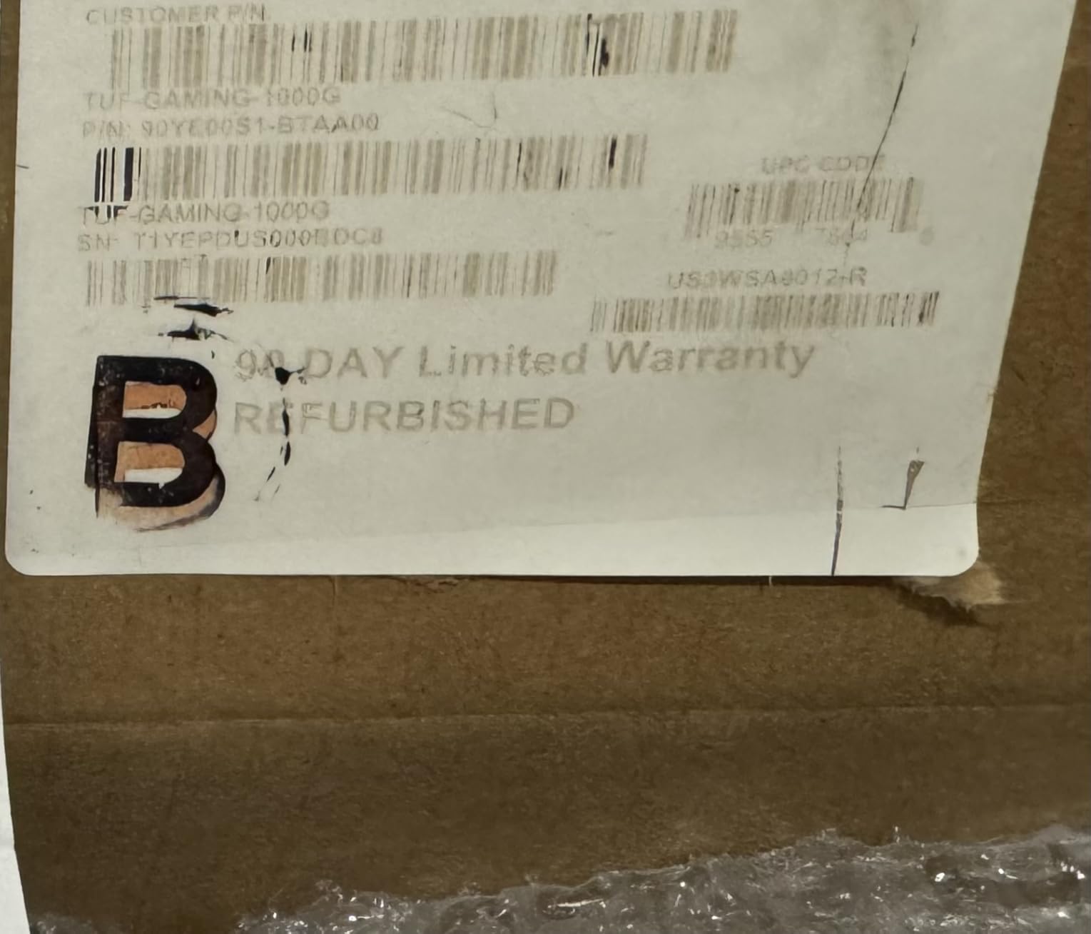 ASUS TUF Gaming 1000W Gold Power Supply customer photo 1
