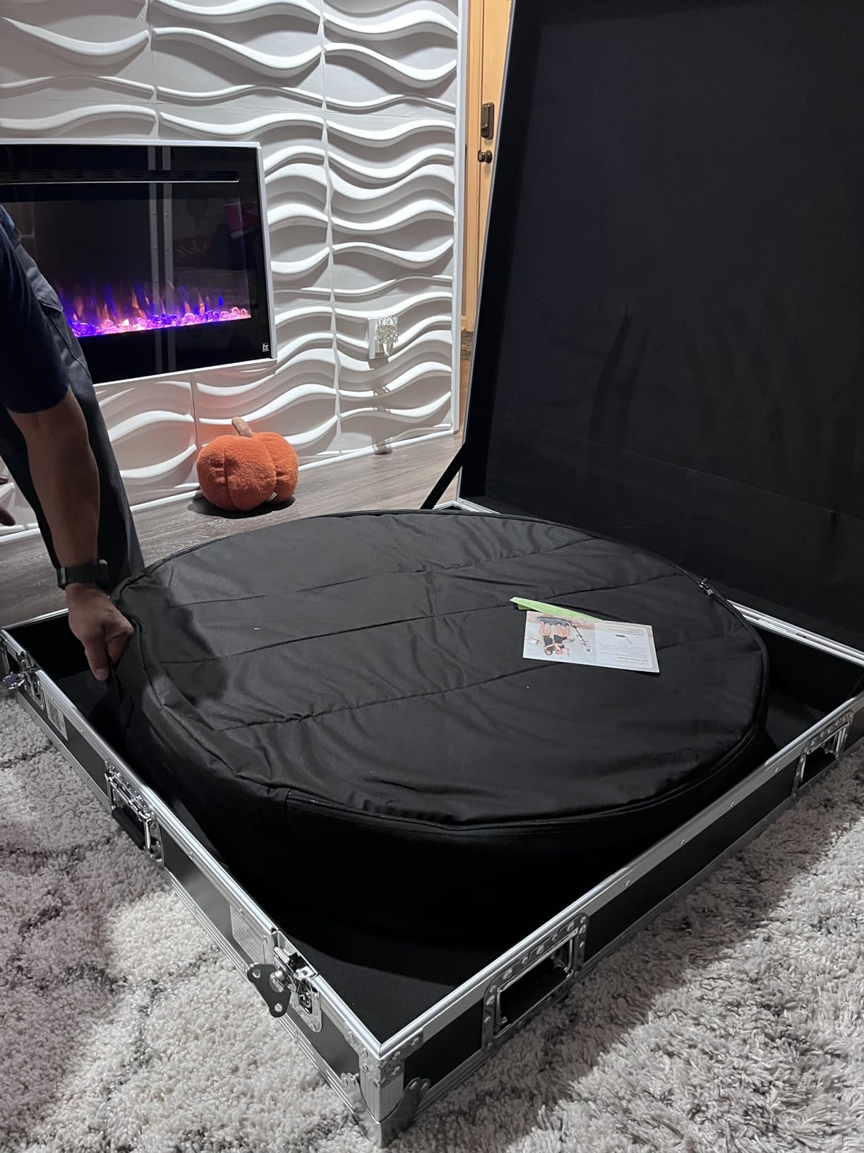 MWE 360 Photo Booth Machine for Parties with Flight Case, Extra Battery, Logo Customization, Software APP Remote Automatic 360 Spin Camera Booth for 4-5 People (39.4