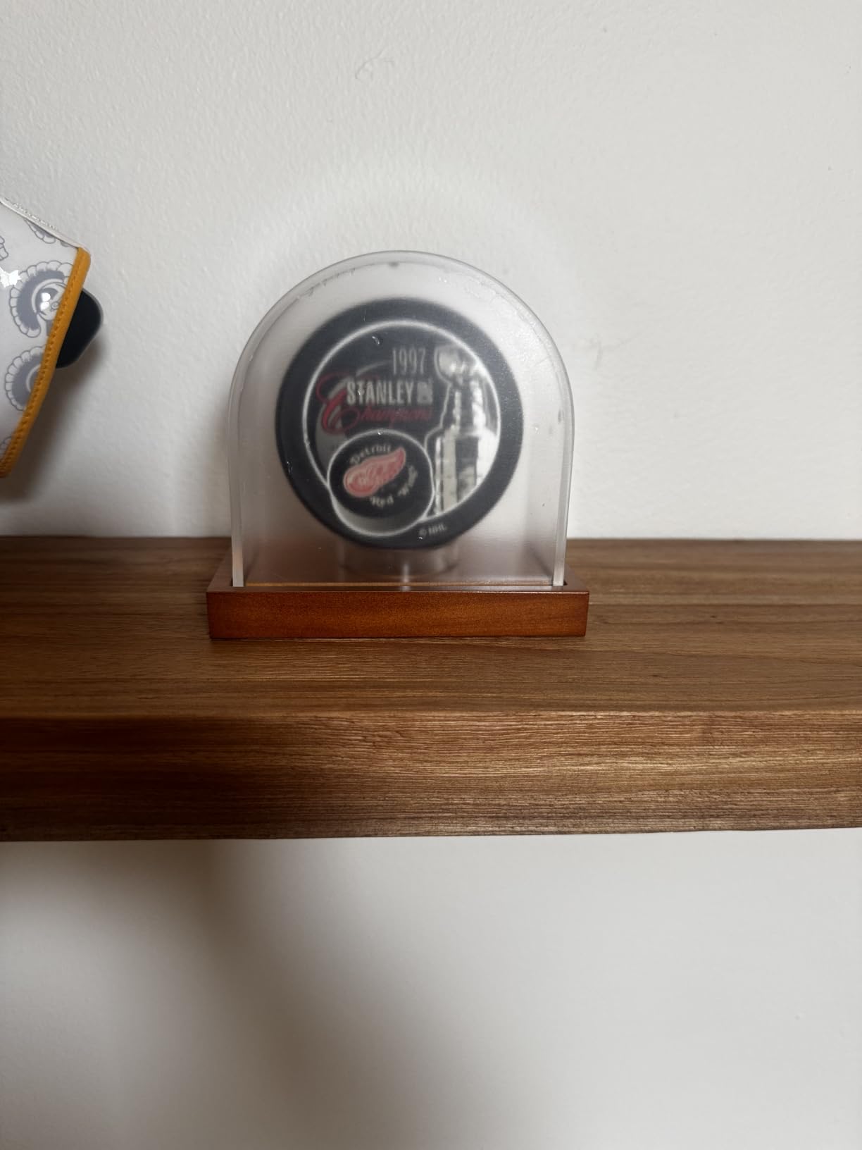 JupDec Football Display Case Full Size, Acrylic Clear Box with Wood Stand, UV Protected Memorabilia Holder, for Football Fans & Collectors, Sports Collectibles, No Assembly Required customer photo 1