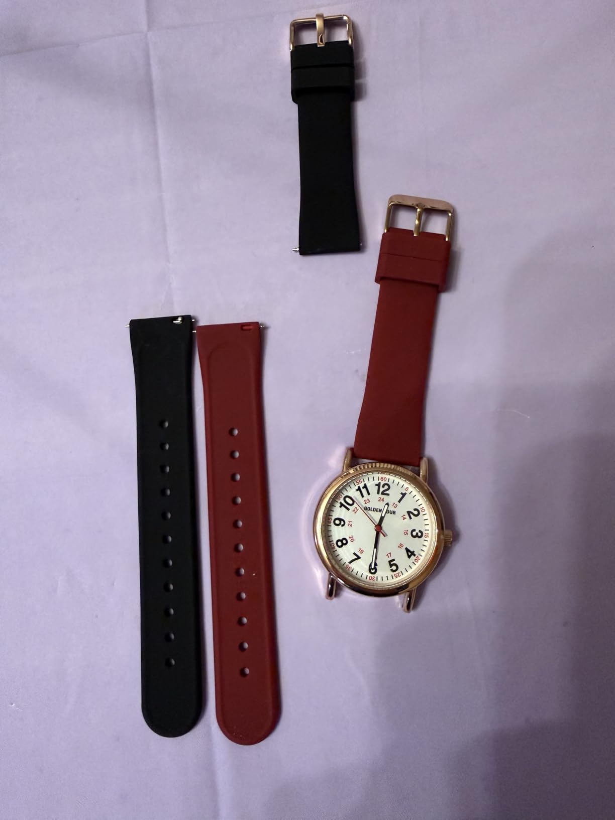 GOLDEN HOUR Waterproof Nurse Watch for Medical Professionals, Students Women Men - Military Time Luminouse Easy Read Dial, 24 Hour with Second Hand, Colorful Silicone Band customer photo 1