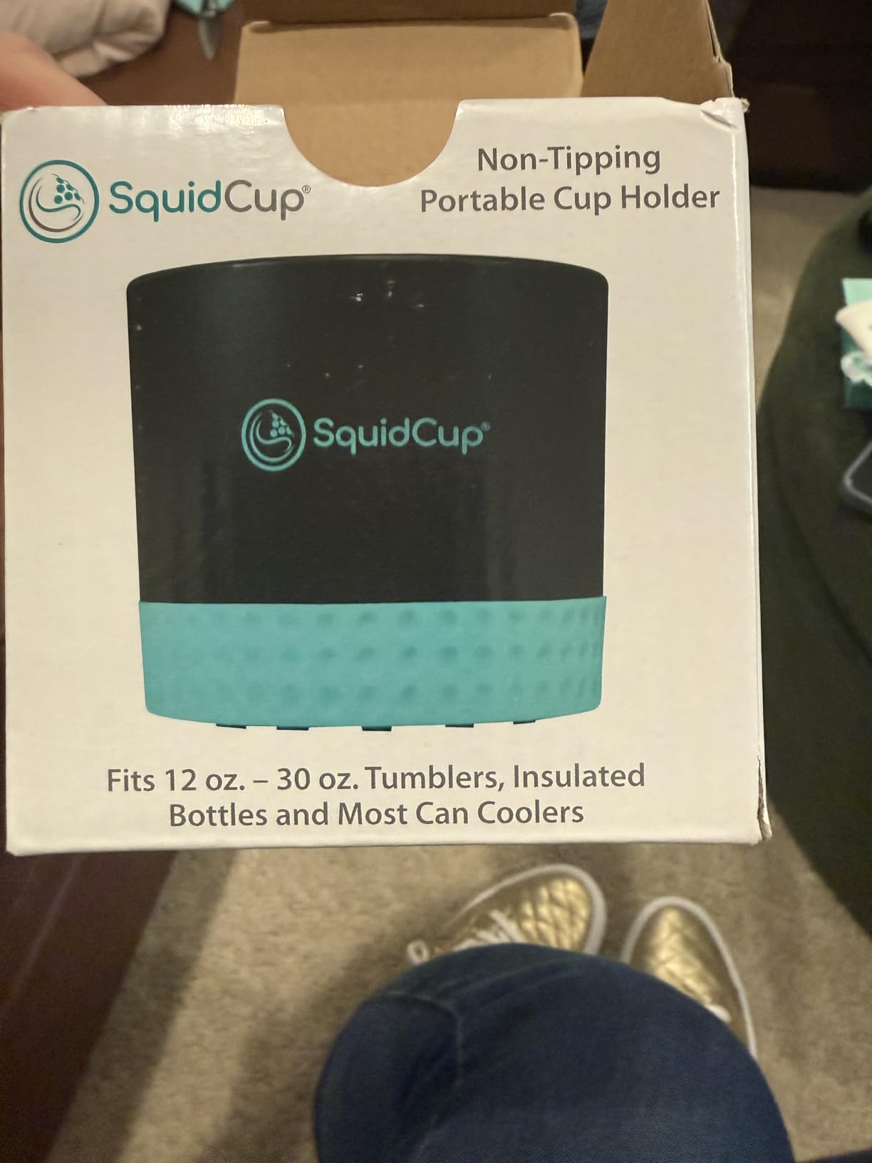 Non-Tipping Cup Holder for Boat Kayak- Anti-Spill Suction 12-30 oz | Paddle Board SUP Pontoon RV Marine Drink Holder, BPA-Free ABS, Fits Tumblers Bottles, SquidDisk for Textured Surfaces customer photo 2