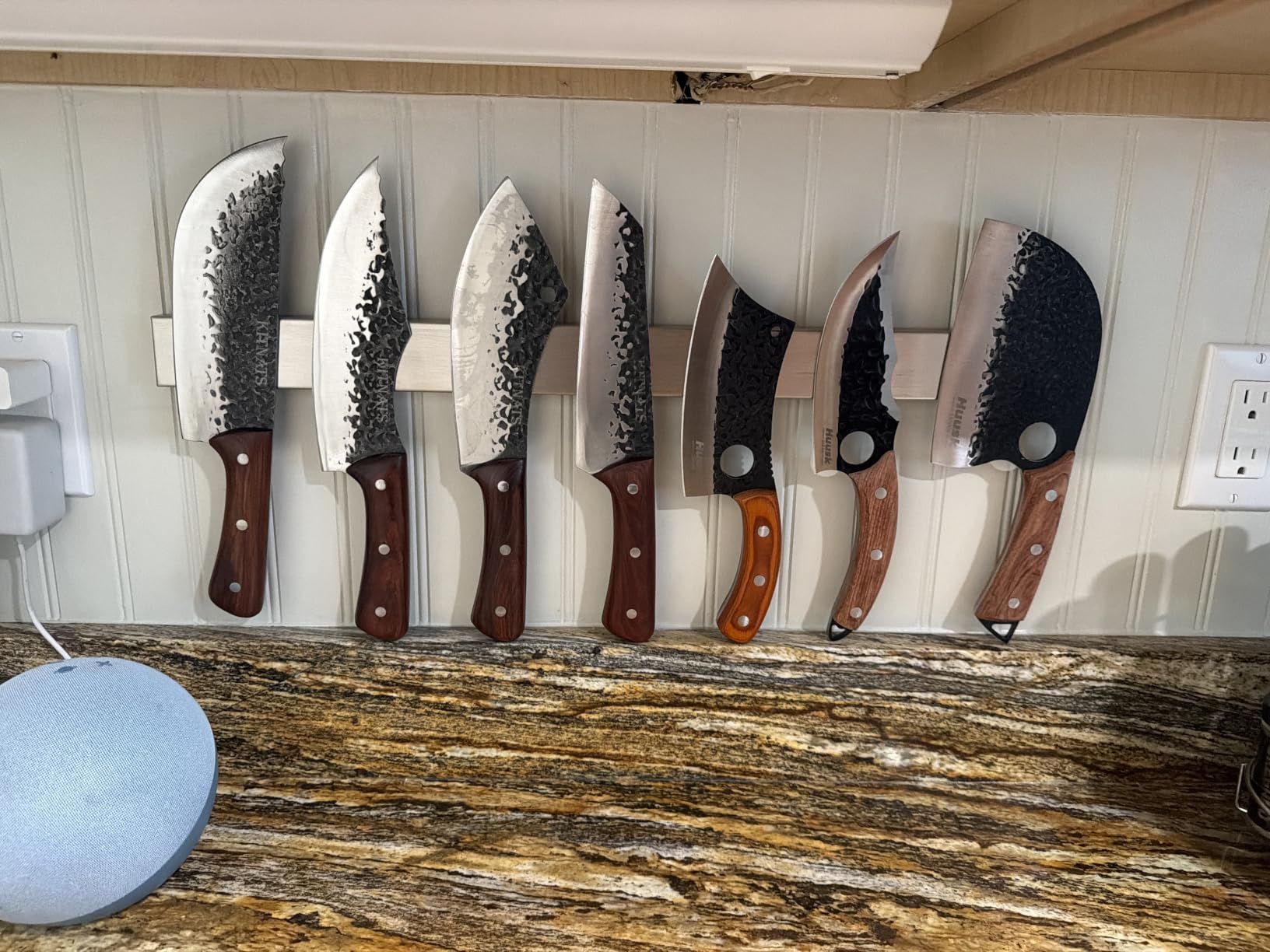Magnetic Knife Holder for Wall, Knife Magnetic Strip Magnetic Knife Holder for Refrigerator Mount Knife Rack Kitchen Utensil Holder Metal Tool Holder Knife Block Kitchen Organizer Accessories 9.7 Inch customer photo 1