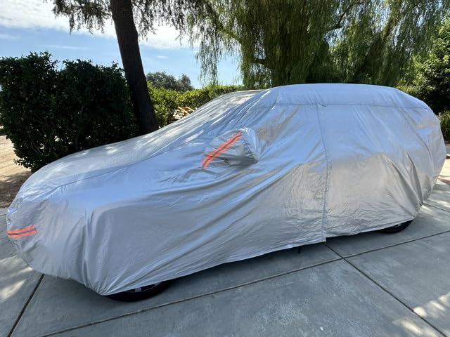 EzyShade Truck Cover Waterproof All Weather. See Truck Size-Chart. Size T4 | Multi-Layer Full Outdoor Pickup Truck Covers. Rain Sun Snow UV Dust Protection. Silverado, F150, RAM 1500 - See Size Chart customer photo 2
