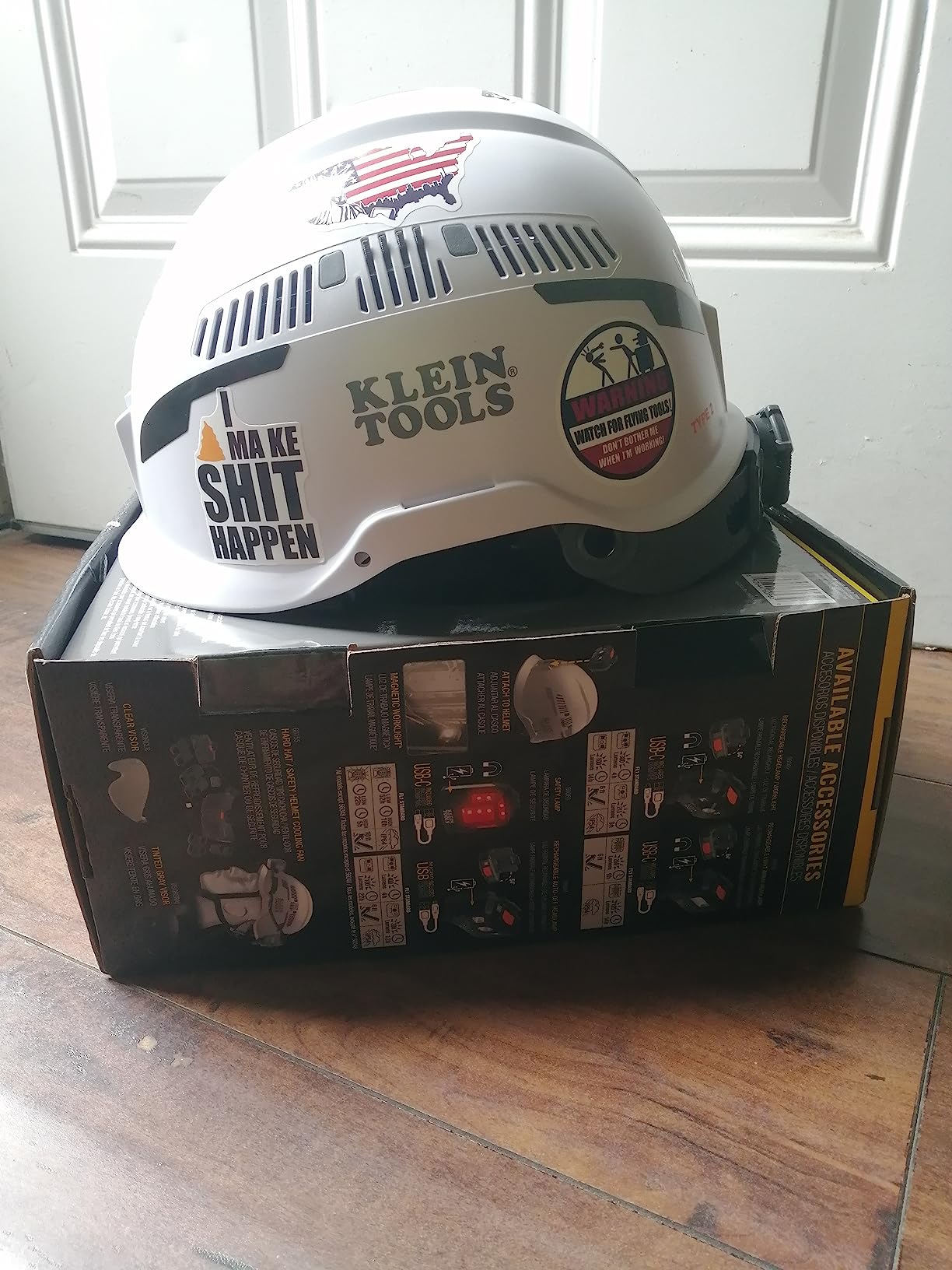 Klein Tools 60565 Type-2 Safety Helmet, Vented, White | Class C, Adjustable Vents, Padded, Sweat Wicking customer photo 2