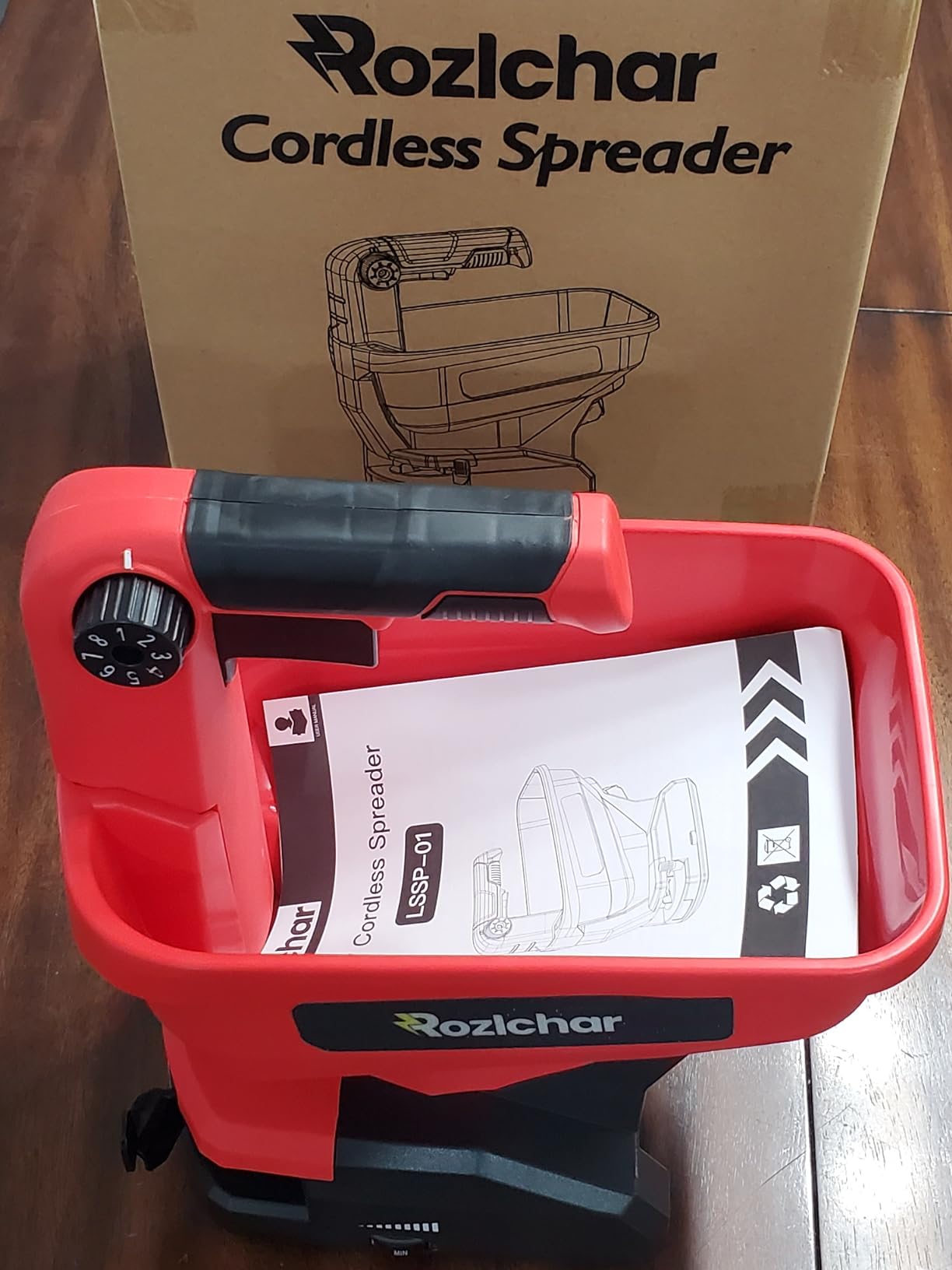 Rozlchar Power Spreader Compatible for Dewalt 20V/60V, Covers 5,000 sq. ft. | Seed spreader, year-round use, tool only (battery not included), covers up to 5,000 sq. ft., for lawns, gardens, farms customer photo 1