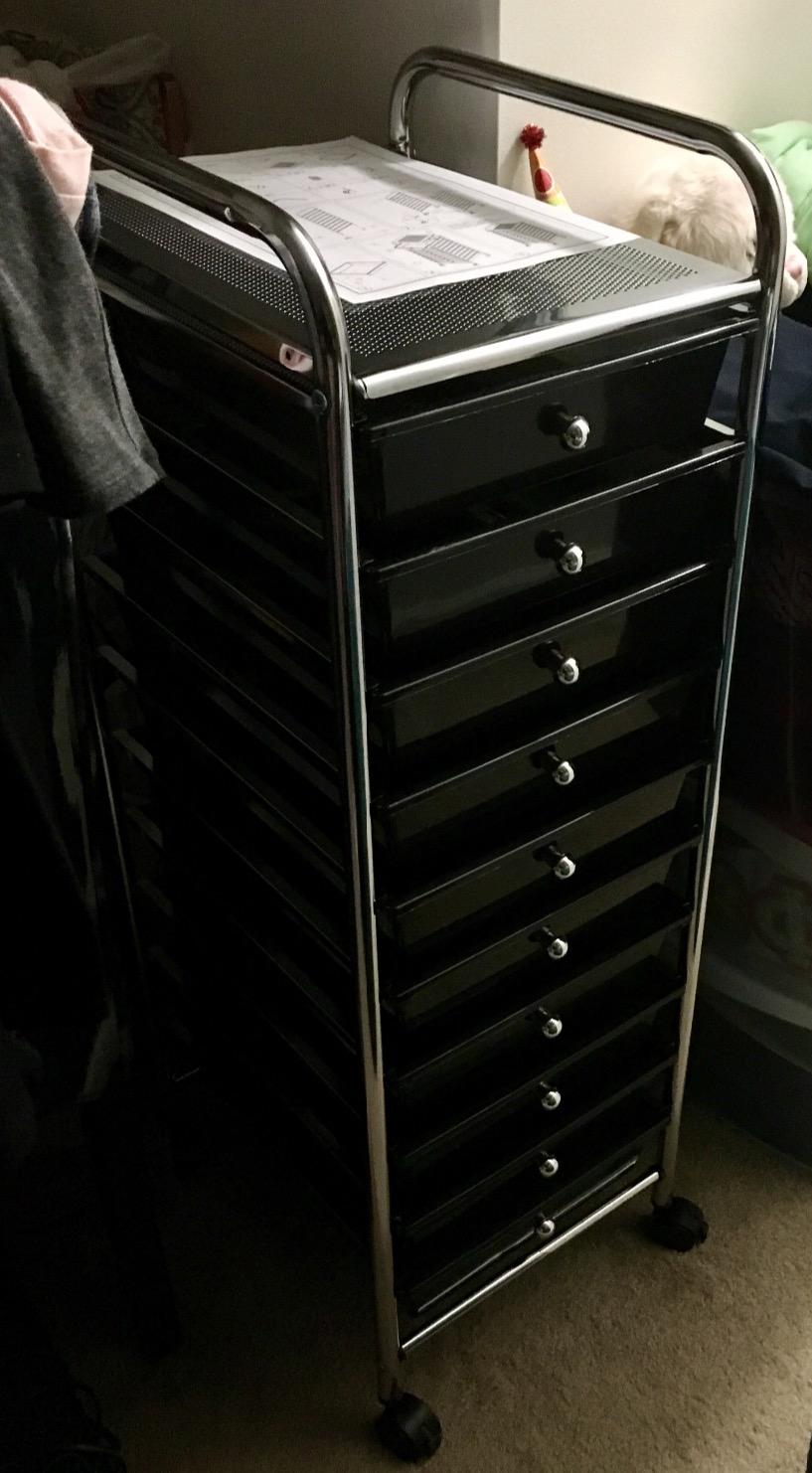 Seville Classics Rolling Utility Organizer Storage Cart, for Home Office, School, Classroom, Scrapbook, Hobby, Craft, 6-Bin, Multicolor customer photo 2