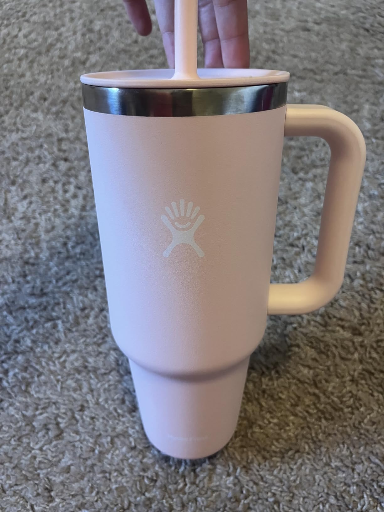 Hydro Flask Travel Tumbler with Handle, Lid and Straw - Insulated Stainless Steel in 40 Oz Trillium customer photo 1