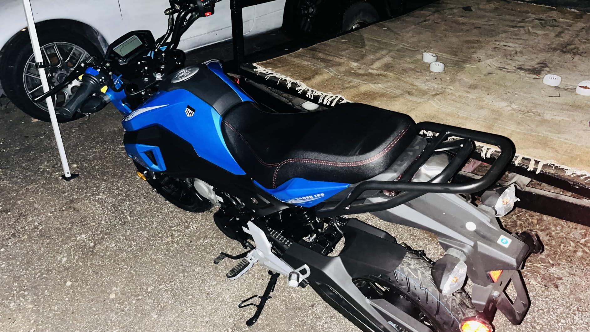 Hhh 125cc Vader 125 Adult Motorcycle Gas 125cc scooter Dirtbike Dual Sports Street Scooter Bike 125cc Motorcycle gas Bike (White) customer photo 2