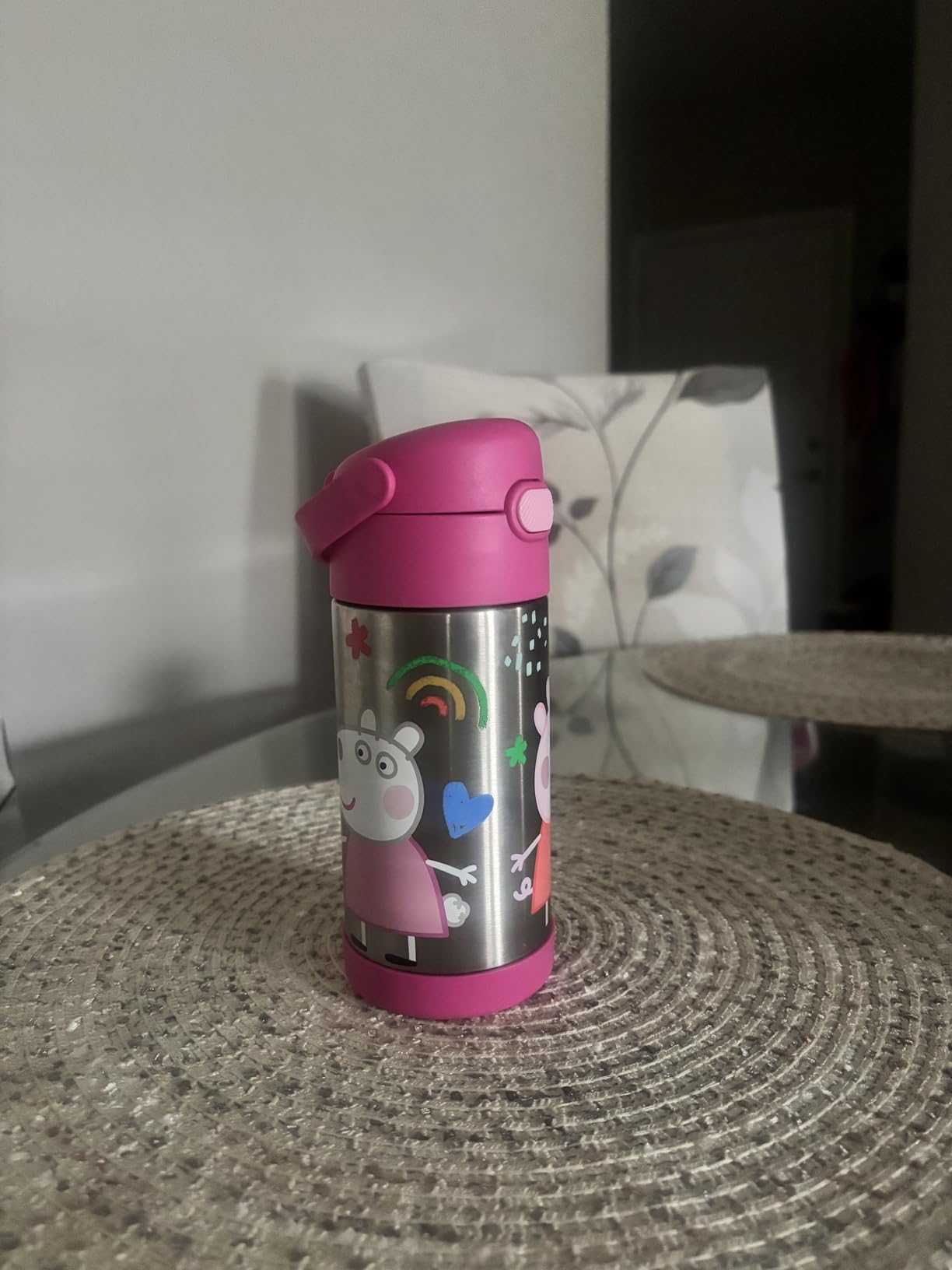 THERMOS FUNTAINER Water Bottle with Straw, 12oz, Bluey, Kids Stainless Steel Insulated Water Bottle, Keeps Drinks Cold Longer for School & Play, BPA-Free customer photo 2